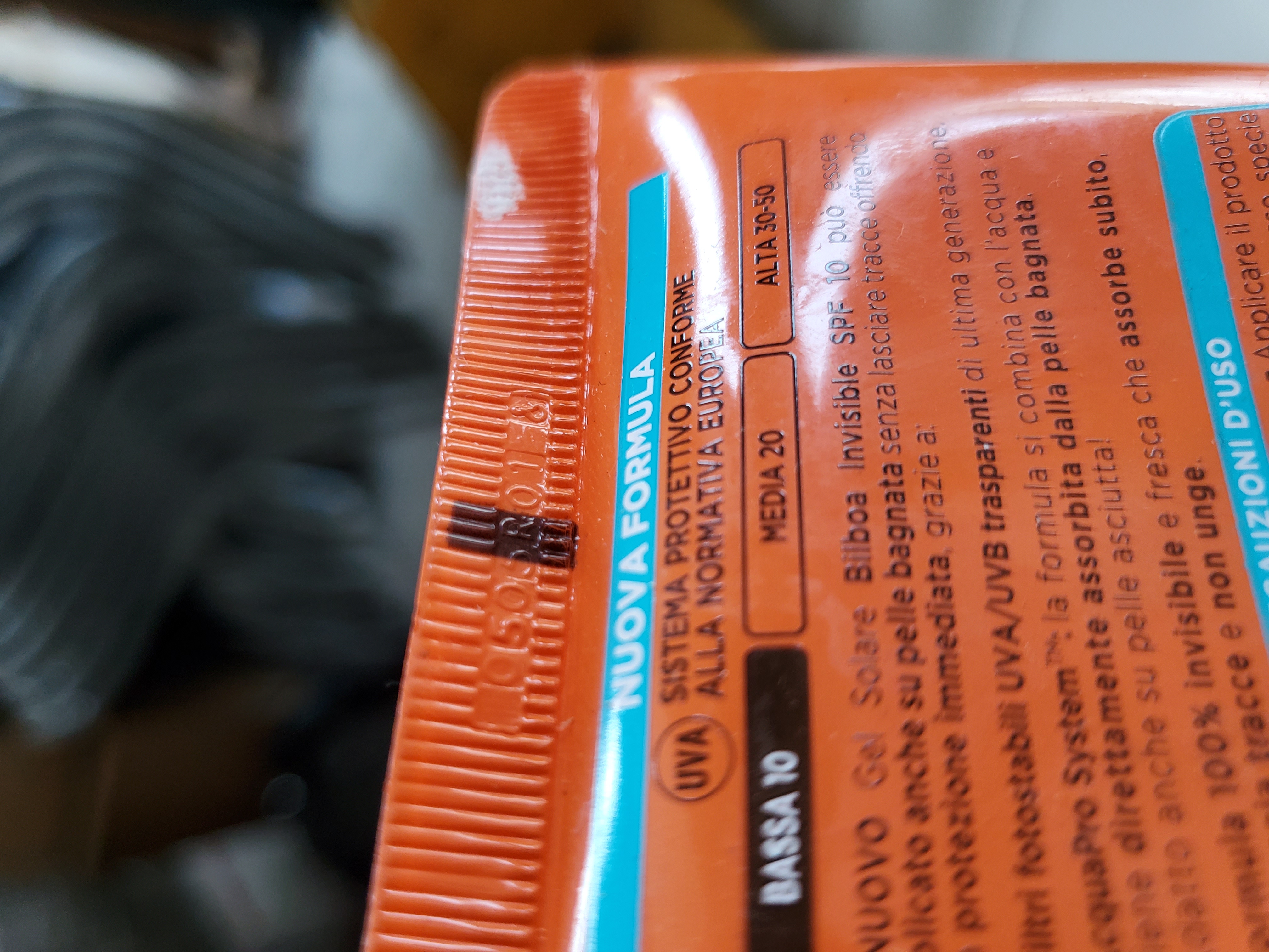 Official image of Sunscreen gel ; BILBOA ; Invisible Gel solare published by OECD 7