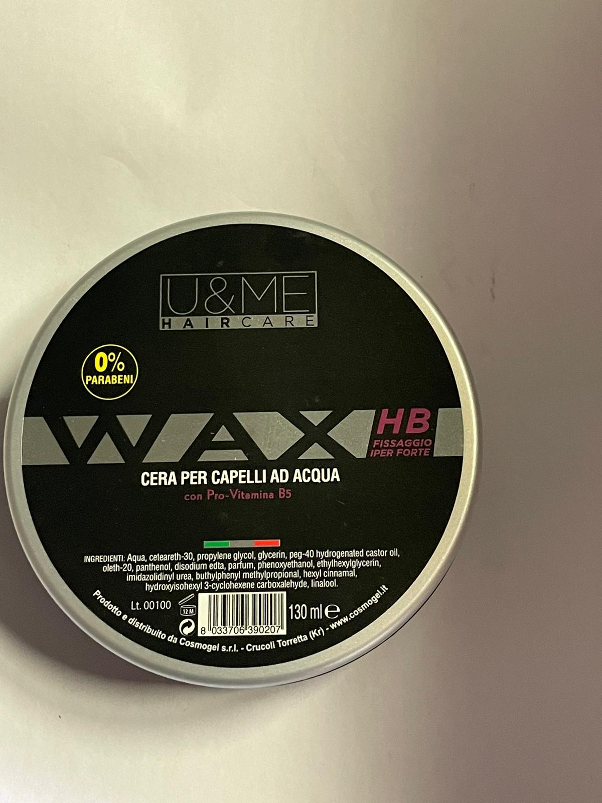 Official image of Hair wax ; U&ME ; Cera per capelli ad acqua published by OECD 2