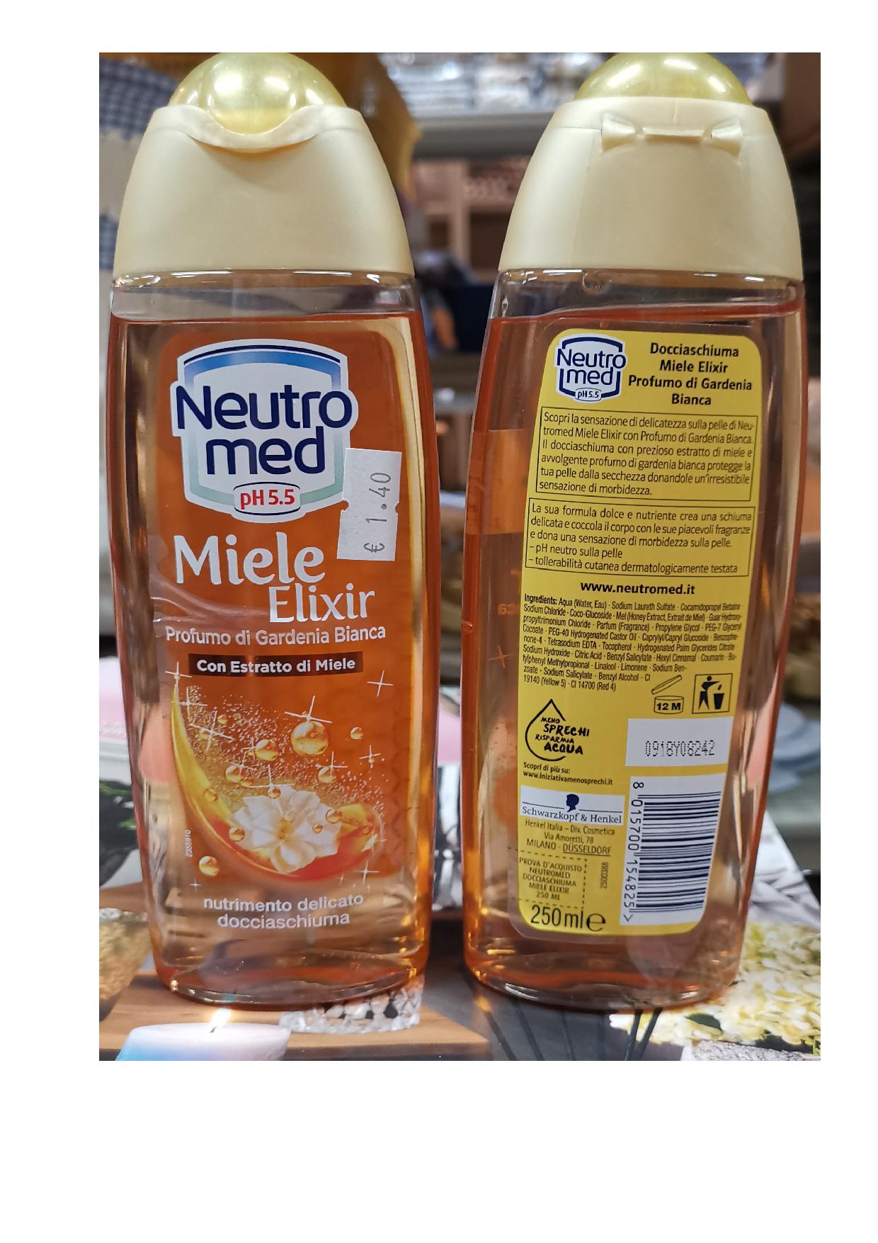 Official image of Shower foam ; Neutromed ; Miele Elixir - Profumo di Gardenia Bianca published by OECD