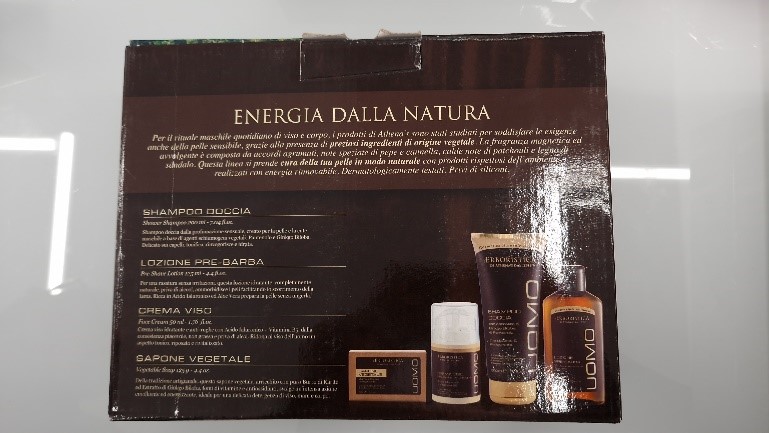 Official image of Cosmetics set ; L'erboristica ; UOMO energia dalla natura published by OECD 2