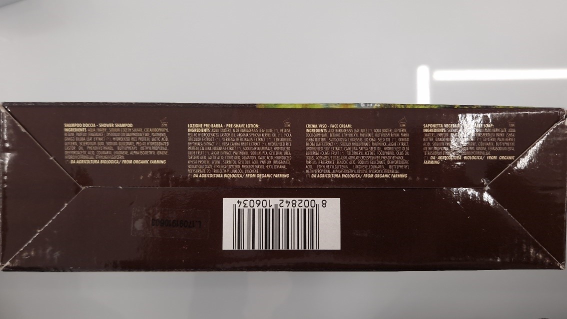Official image of Cosmetics set ; L'erboristica ; UOMO energia dalla natura published by OECD 3