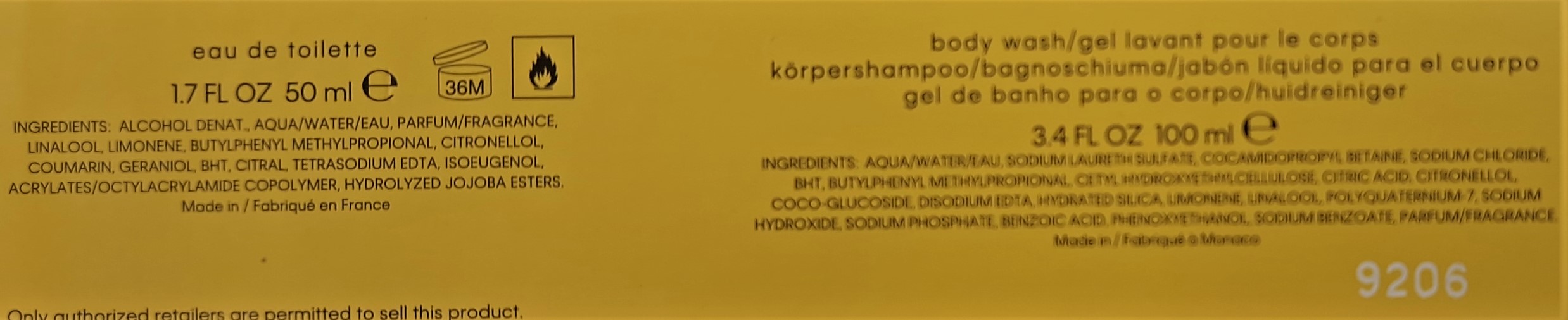 Official image of Eau de toilette and body foam set ; Calvin Klein ; One published by OECD 3