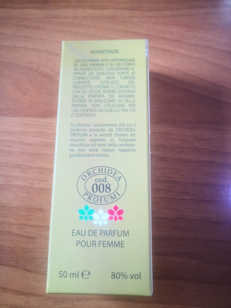 Official image of Perfume ; Orchidea Profumi ; Ladi Milione published by OECD 4