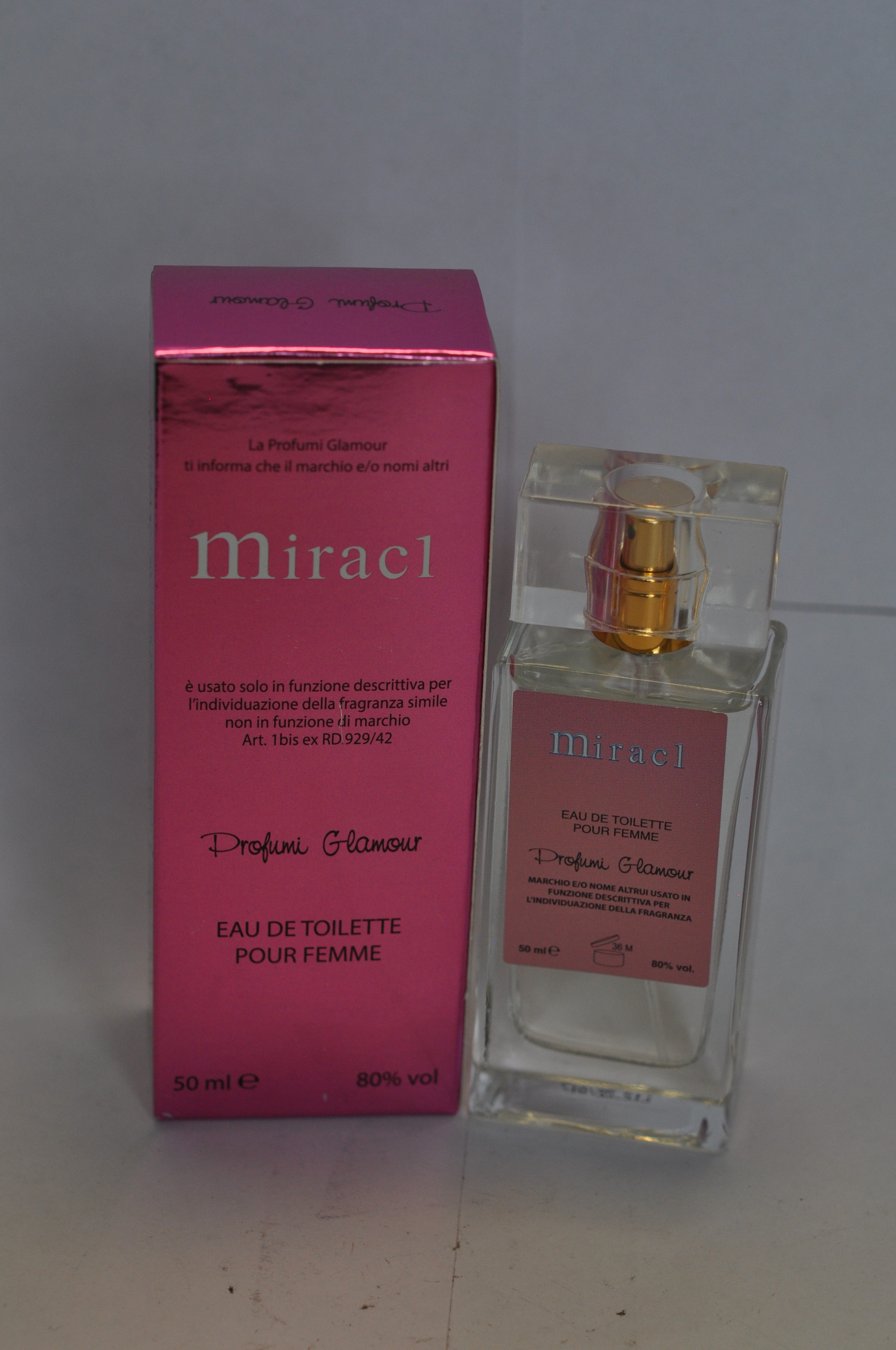 Official image of Eau de toilette ; Glamour profumi ; Miracl published by OECD 4
