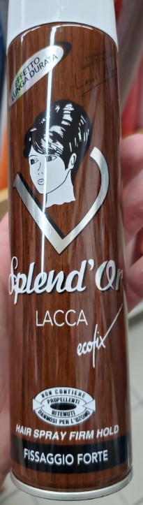 Official image of Hairspray ; Splend'or ; Lacca ecofix published by OECD 5
