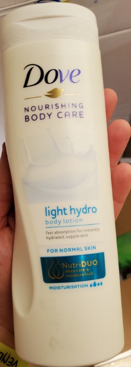 Official image of Body lotion ; Dove ; Nourishing body care light hydro published by OECD 4