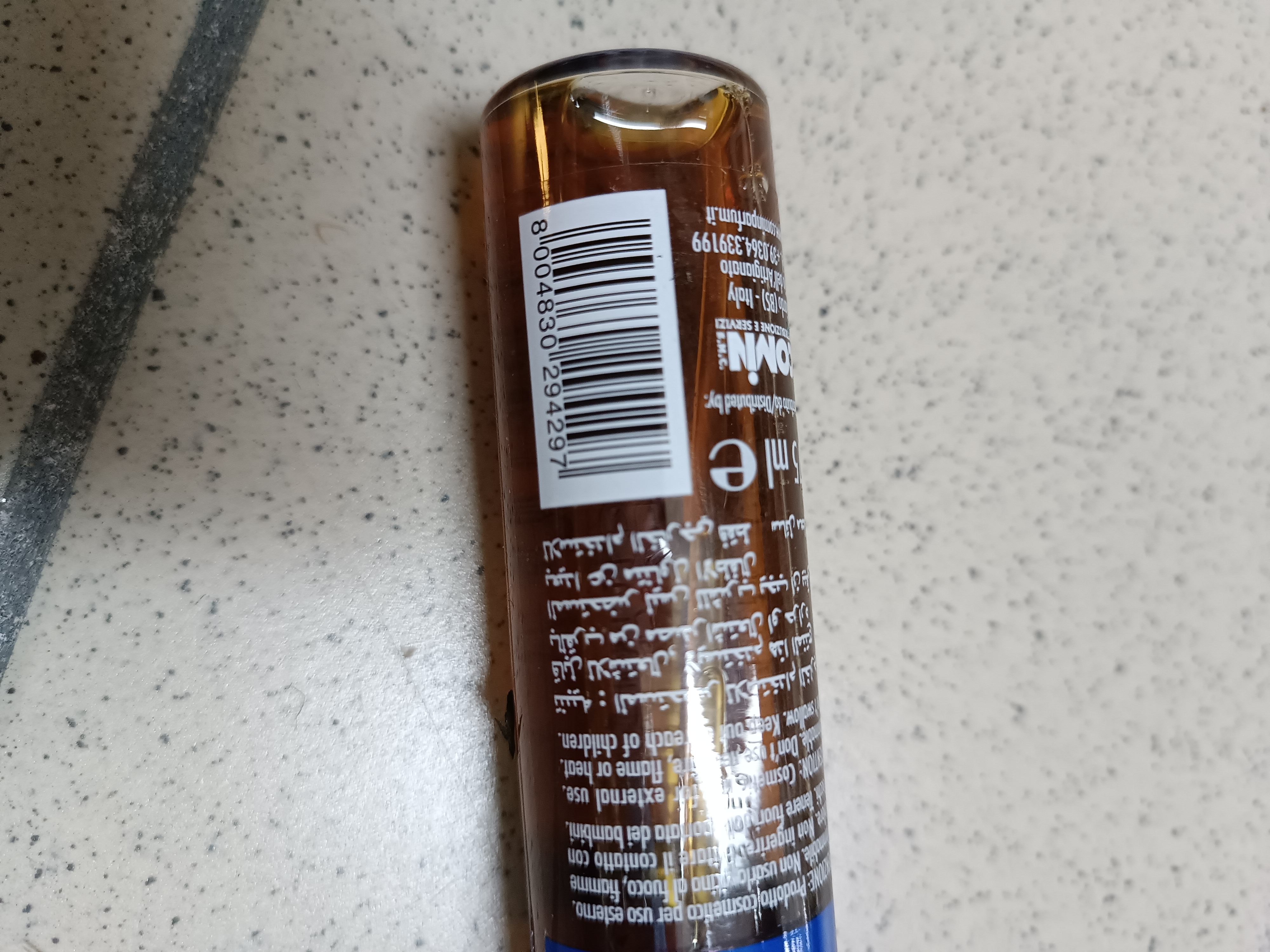 Official image of Scented body water ; Comin parfum ; Mirto e Ambra published by OECD 2