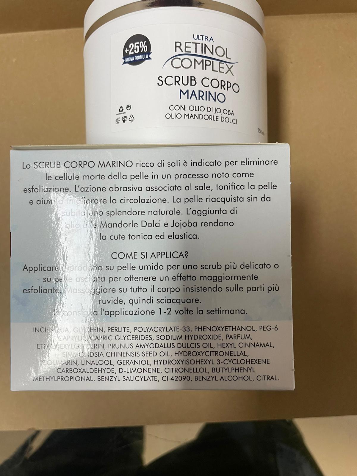 Official image of Body cream ; Ultra retinol complex ; Scrub corpo marino published by OECD 3
