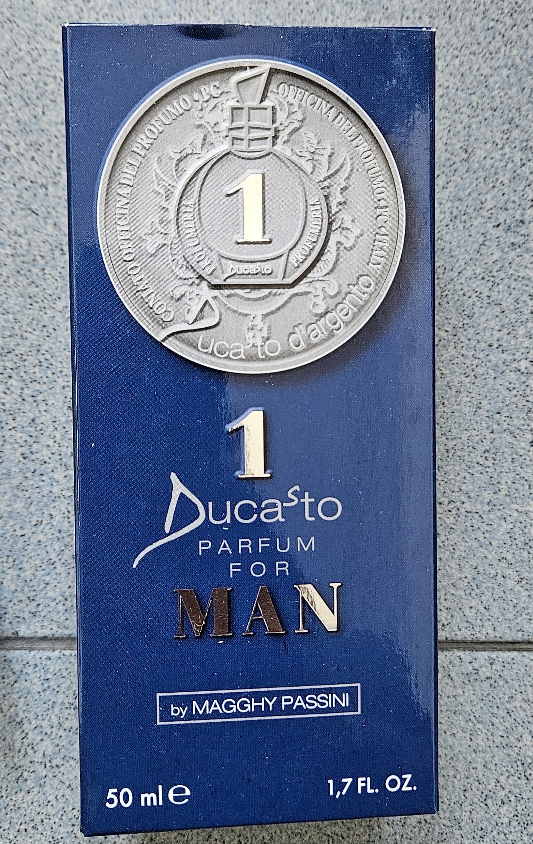 Official image of Perfume ; 1DucaSto Parfum by Mugghy Passini ; 1 DucaSto Parfum Men published by OECD 2