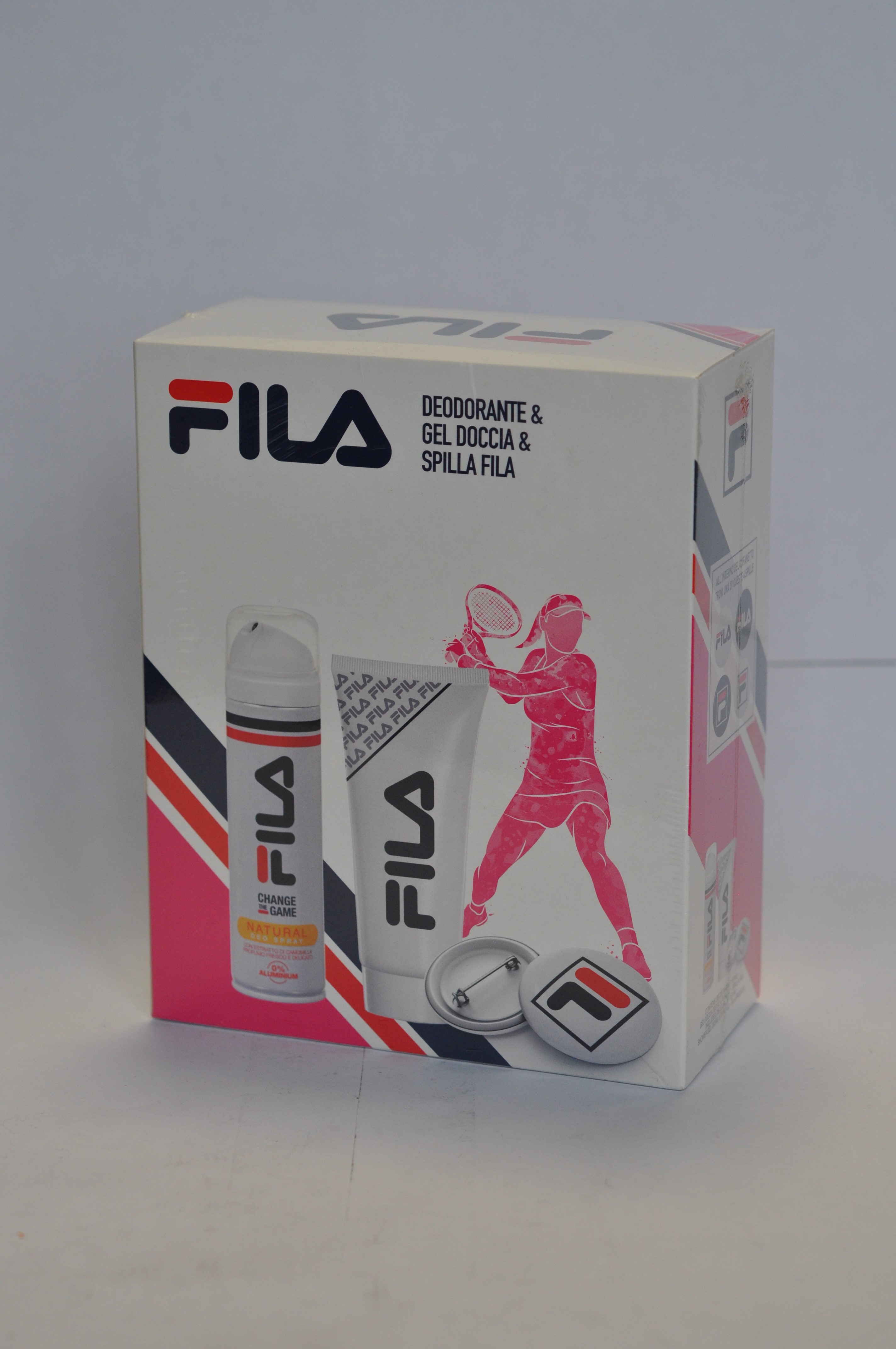 Official image of Deodorant ; FILA ; Fila deodorante & gel doccia & spilla fila published by OECD 3