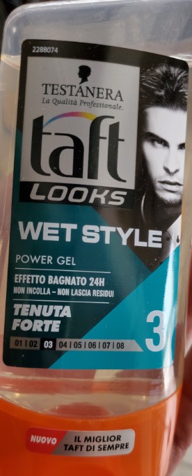 Official image of Hair gel ; TESTANERA ; Gel taft looks wet style tenuta forte 3 published by OECD 4