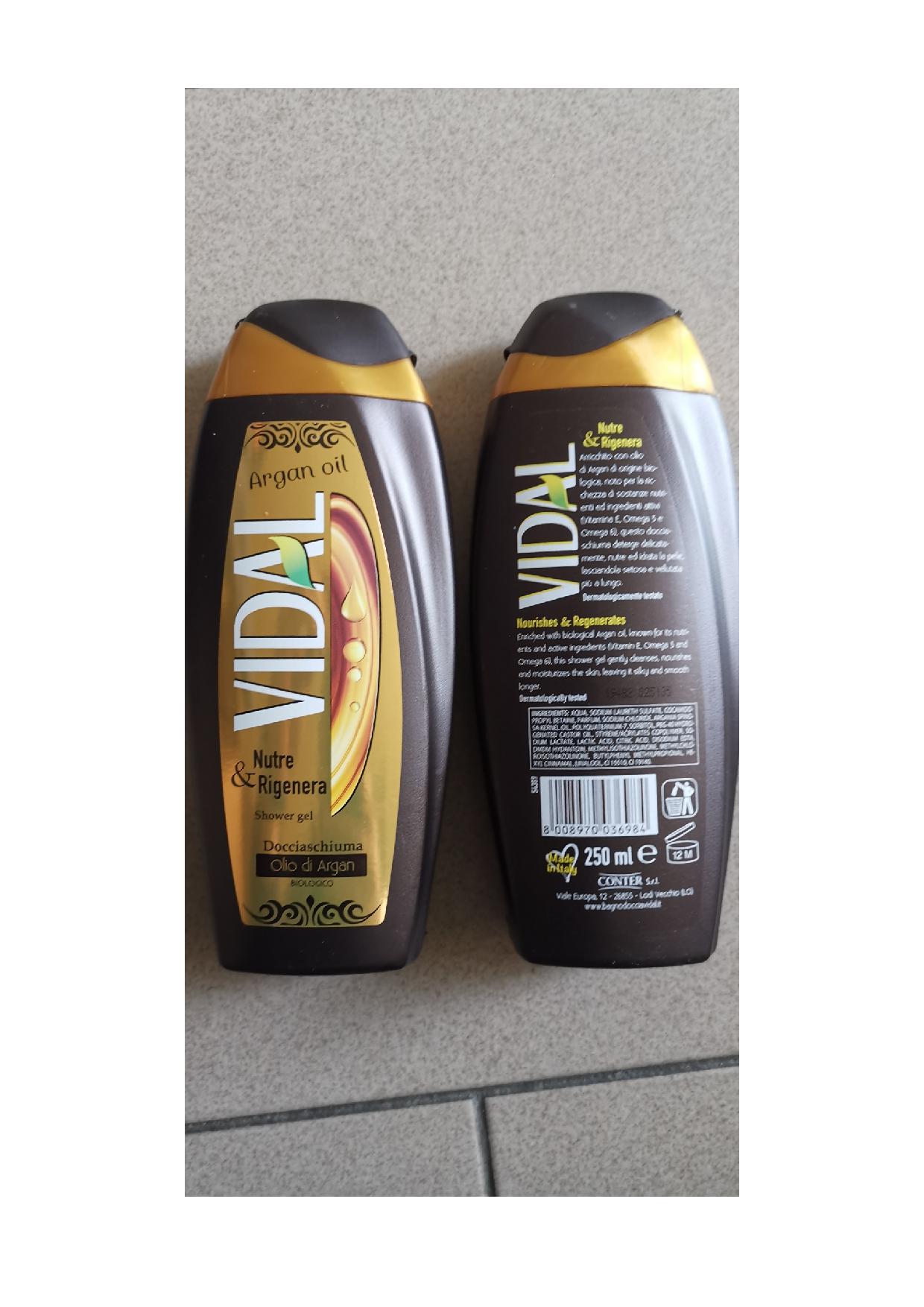 Official image of Shower foam ; Vidal ; Vidal Argan Oil published by OECD