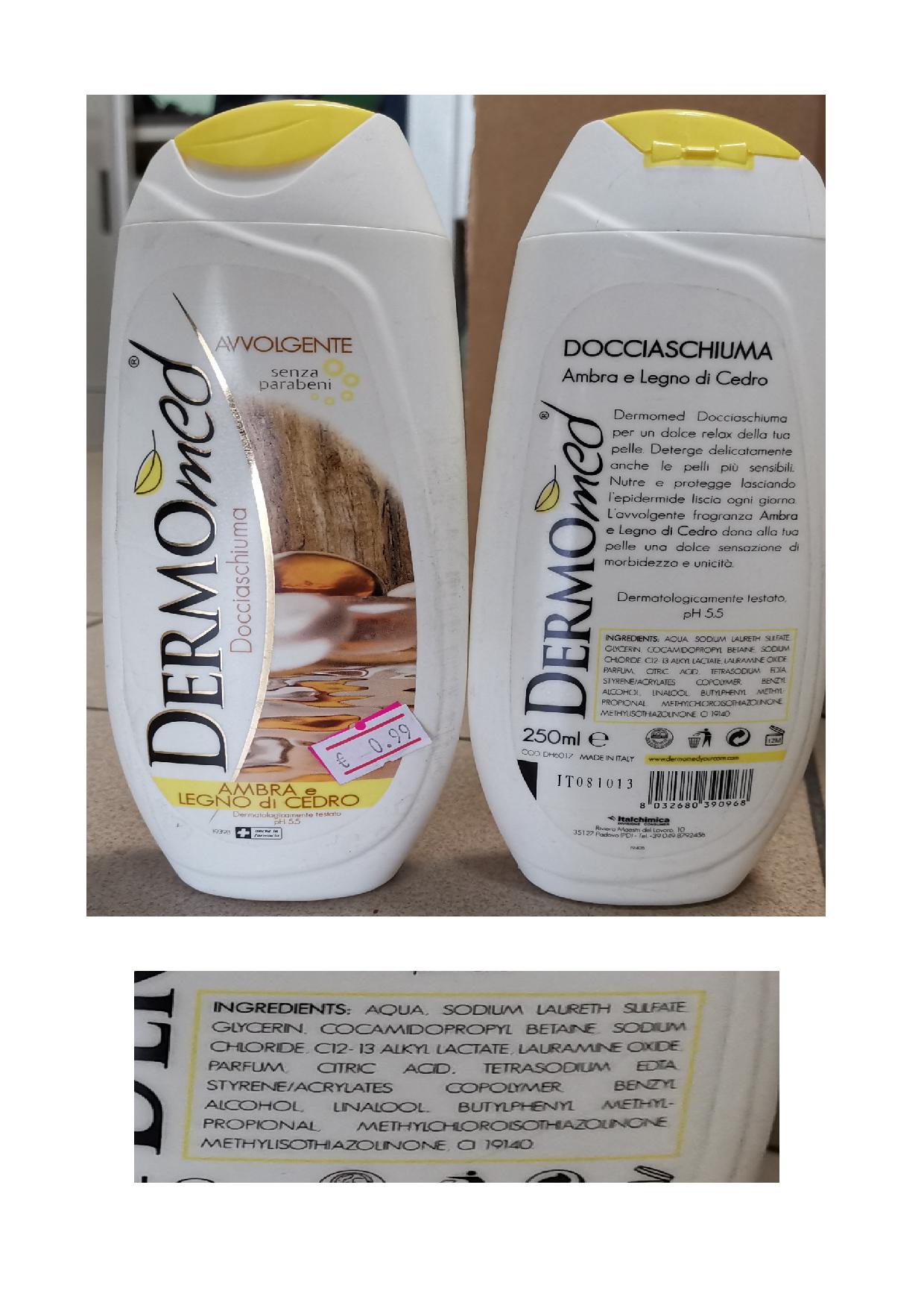 Official image of Shower foam ; Dermomed ; Dermomed Avvolgente published by OECD