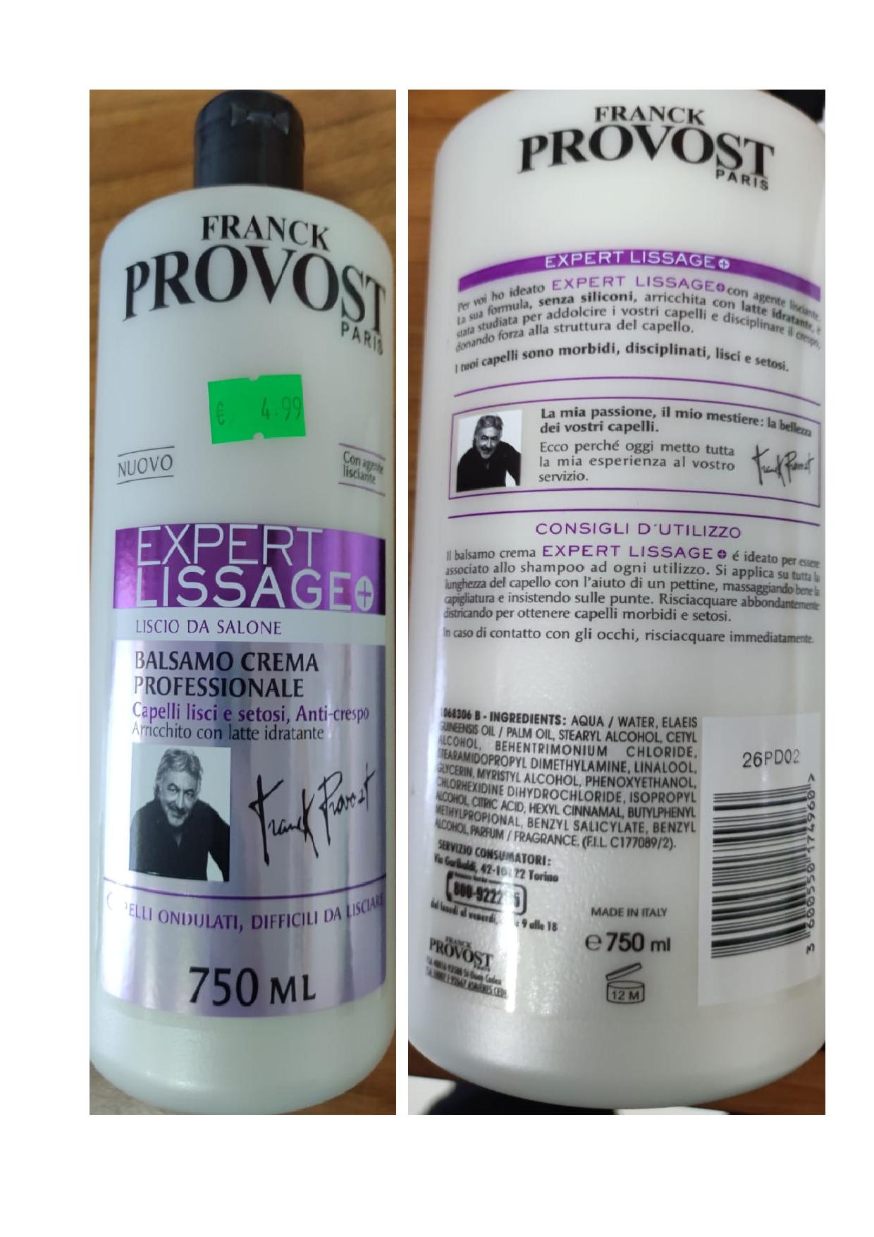 Official image of Hair conditioner ; Provost ; Franck Provost Paris published by OECD