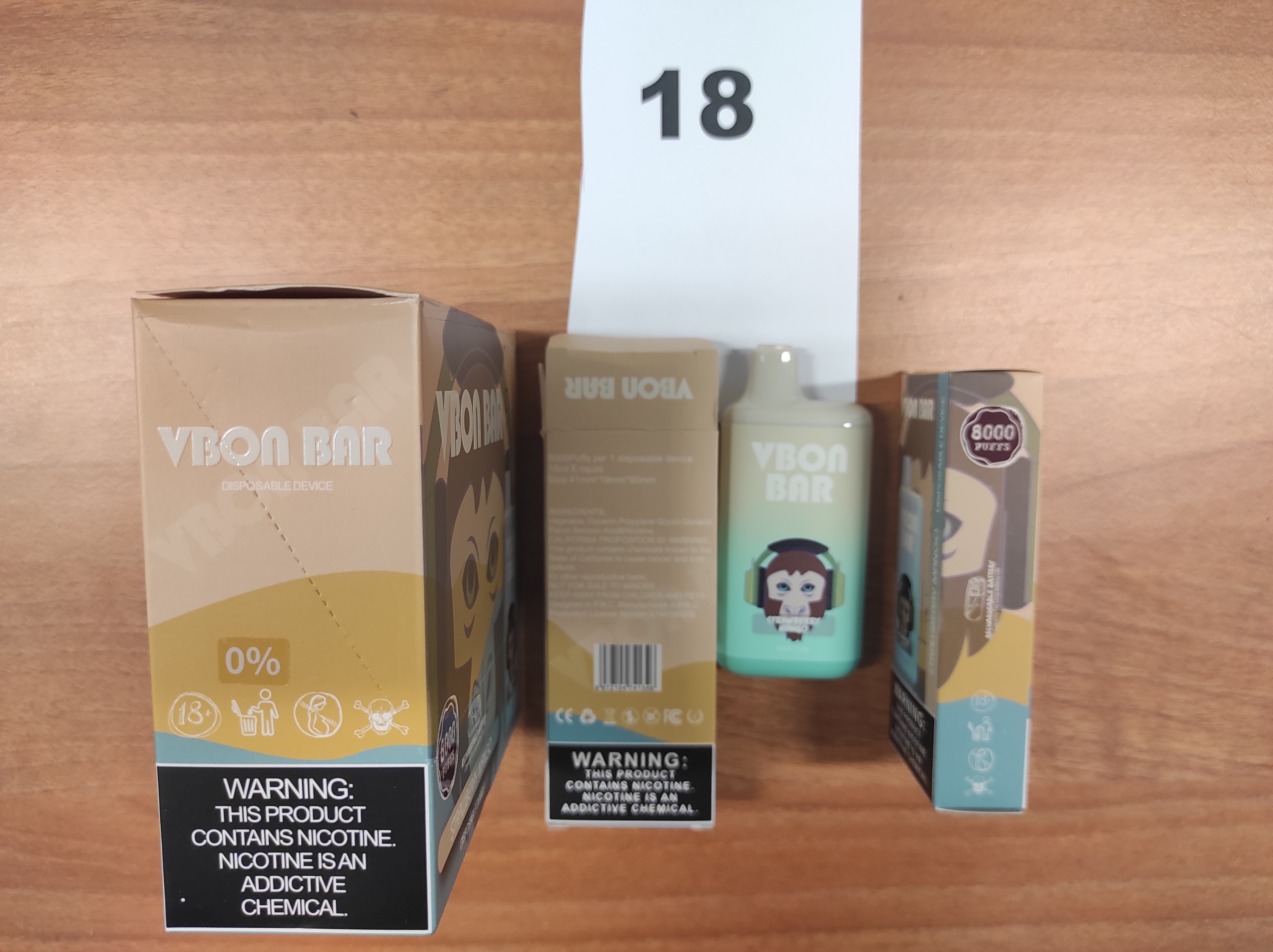 Official image of Disposable electronic cigarette ; VBON BAR ; Strawberry mango published by OECD