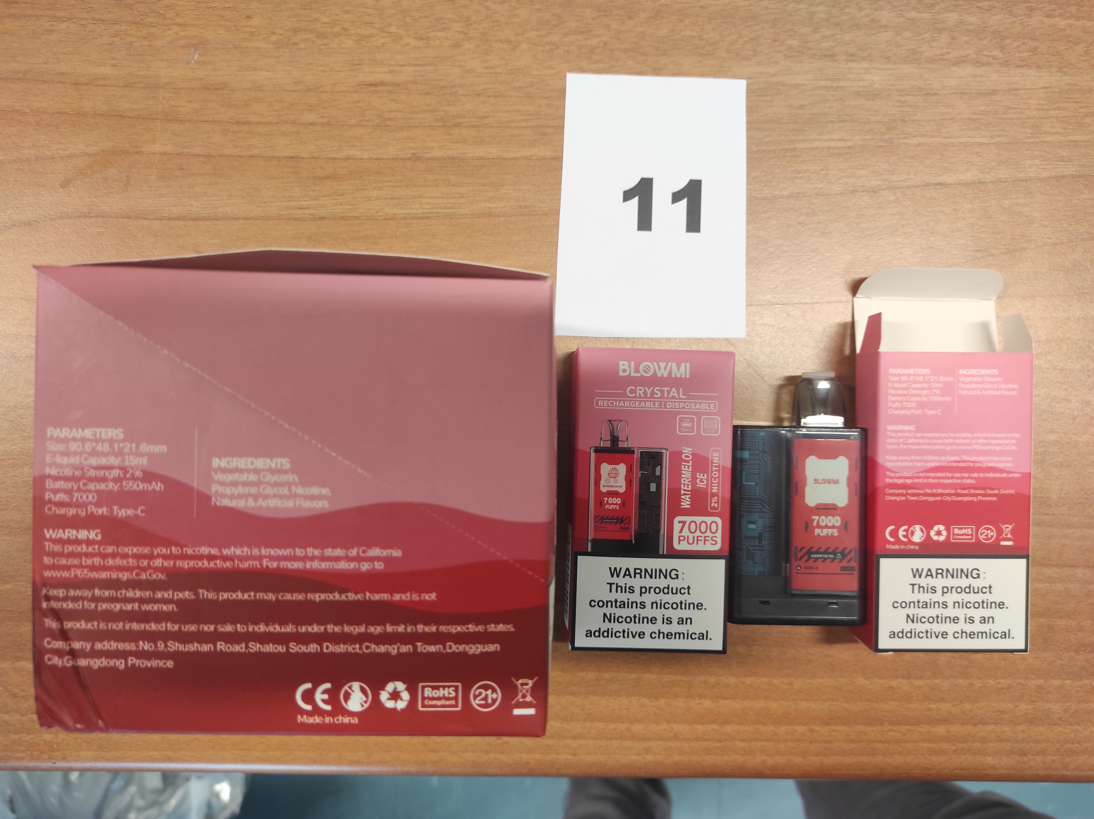 Official image of Disposable electronic cigarette ; Blowmi ; Watermelon ice published by OECD 2
