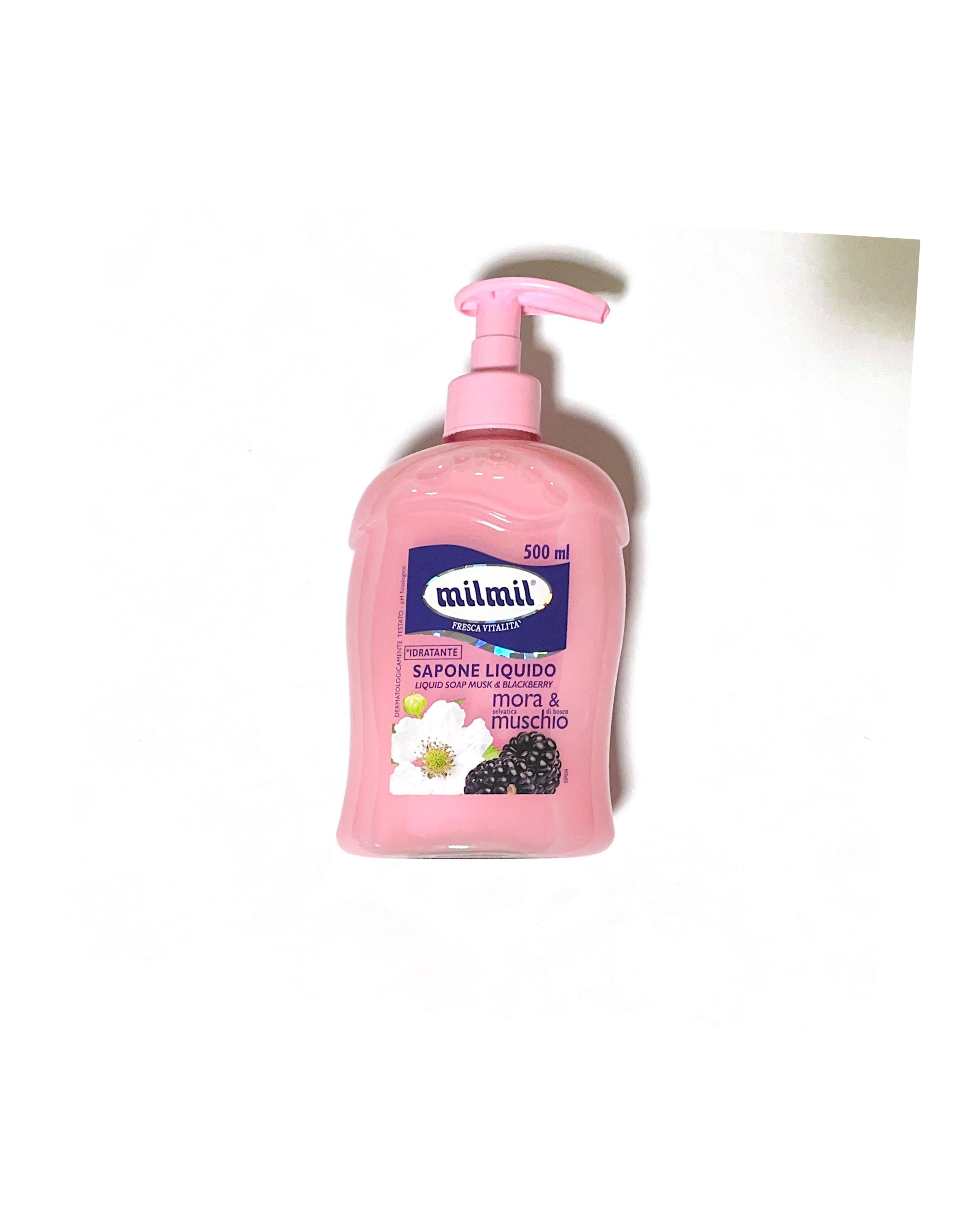 Official image of Liquid soap ; MilMil ; Sapone liquido idratante mora & muschio published by OECD