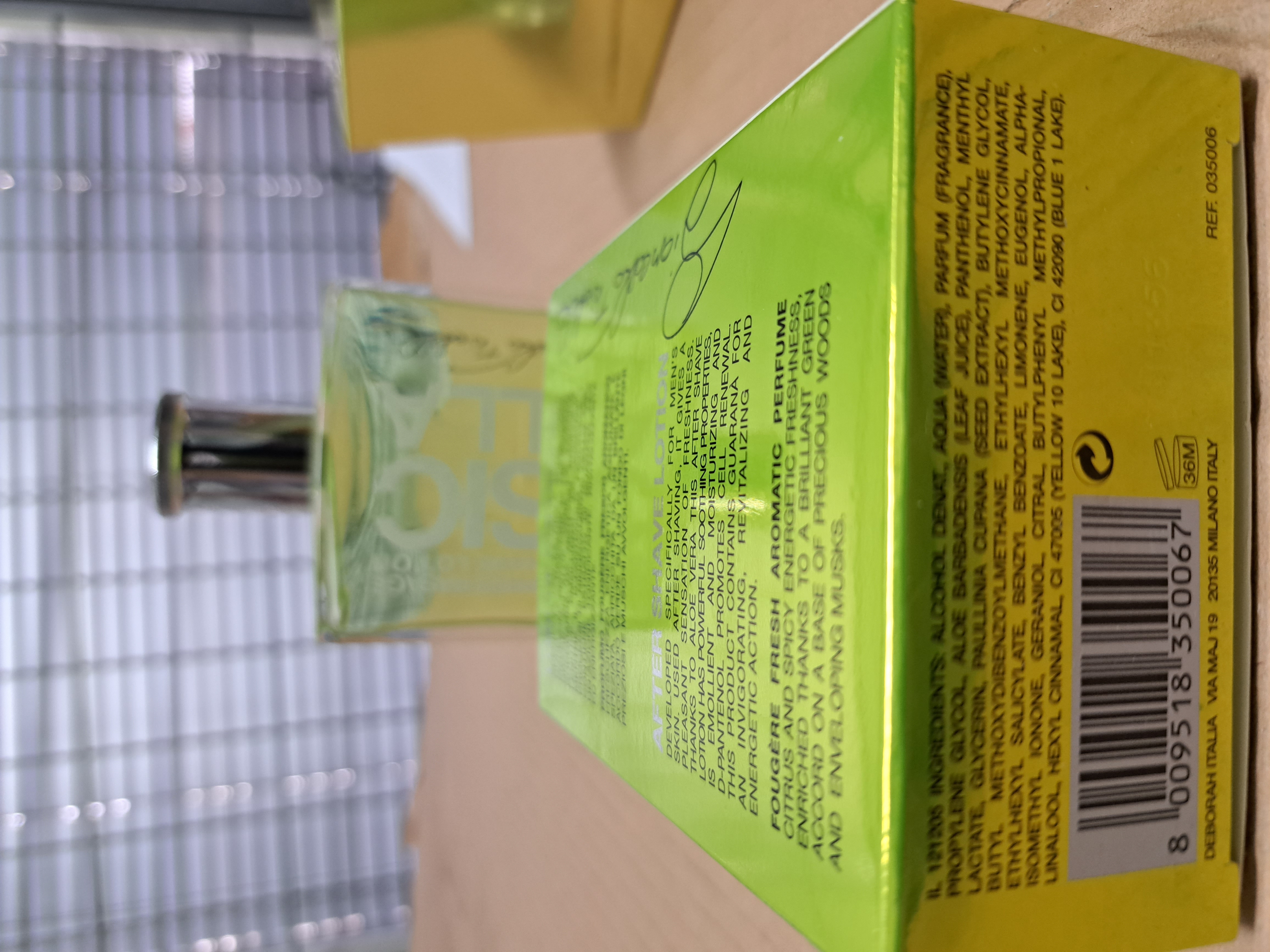 Official image of Aftershave ; Deborah Italia ; Fisichella published by OECD 3
