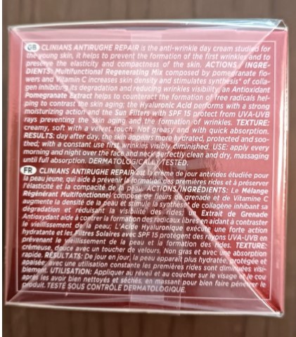 Official image of Anti-wrinkle cream ; Clinians ; Antirughe Repair published by OECD 2