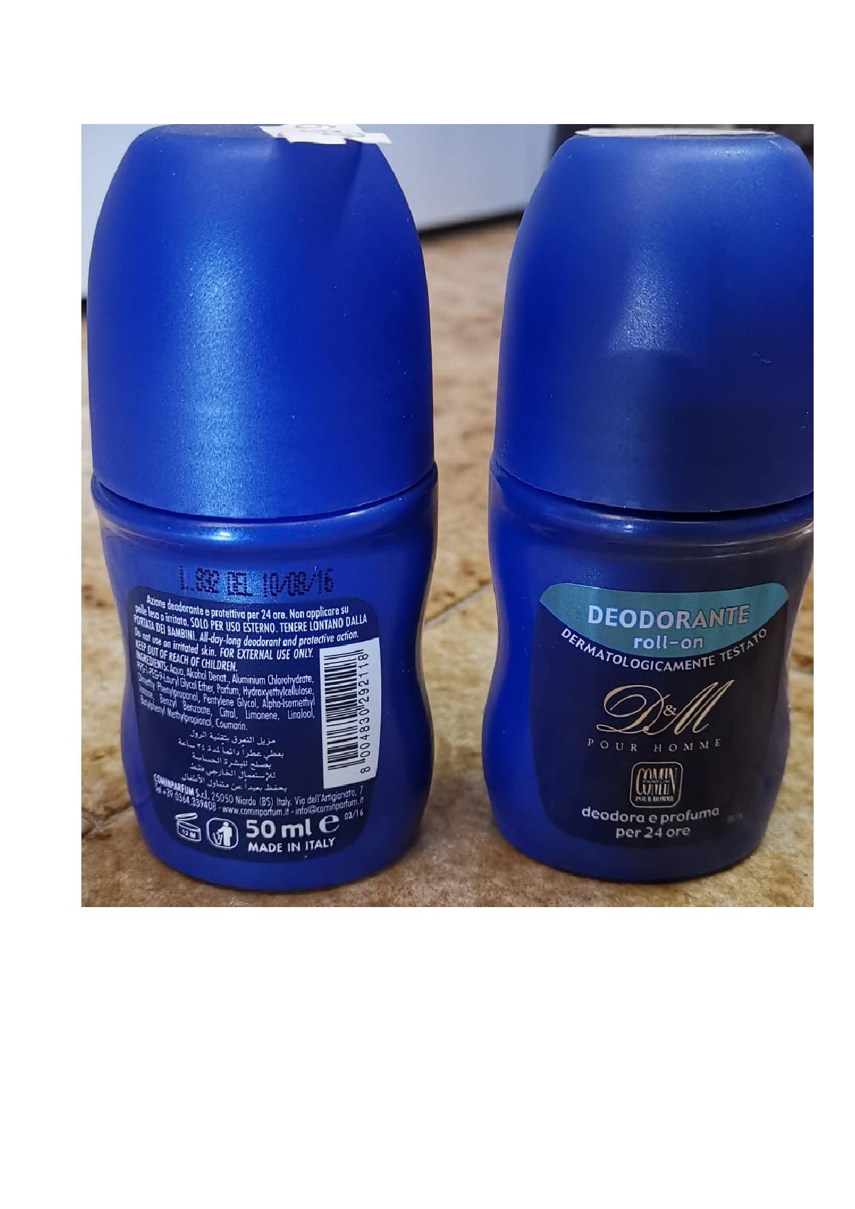 Official image of Deodorant ; Comin parfum ; D&M per uomo published by OECD