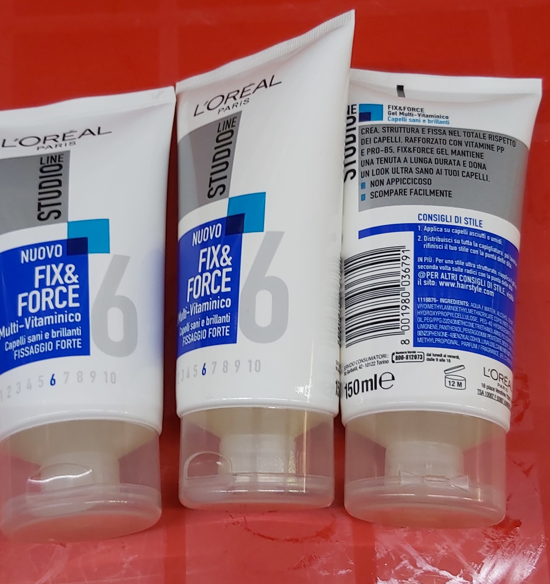 Official image of Hair gel ; L'OREAL ; Fix & Force published by OECD 2