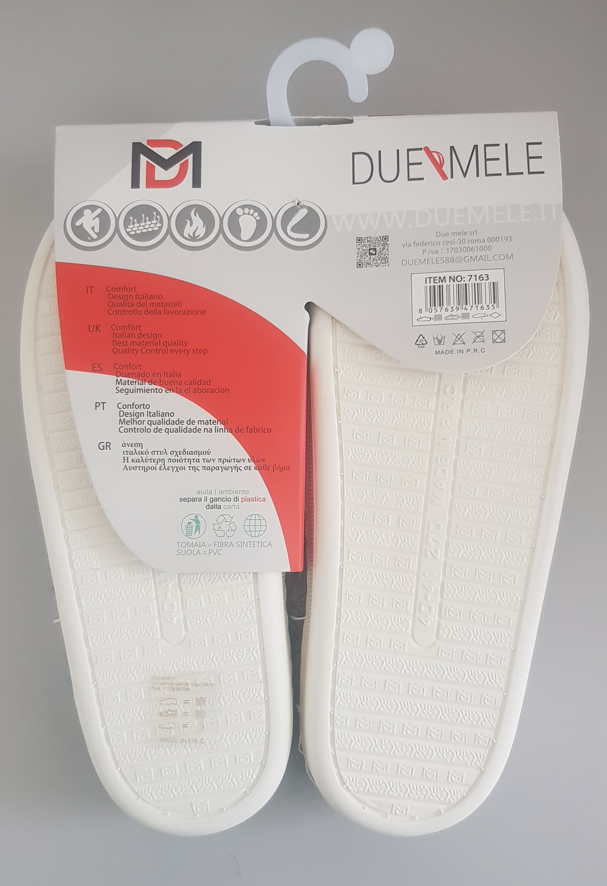 Official image of Slippers ; DUE MELE ; DM home published by OECD 6