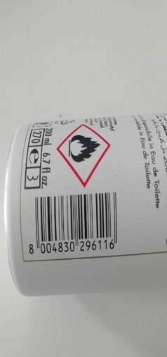 Official image of Deodorant spray ; Comin parfum ; Charman published by OECD 2