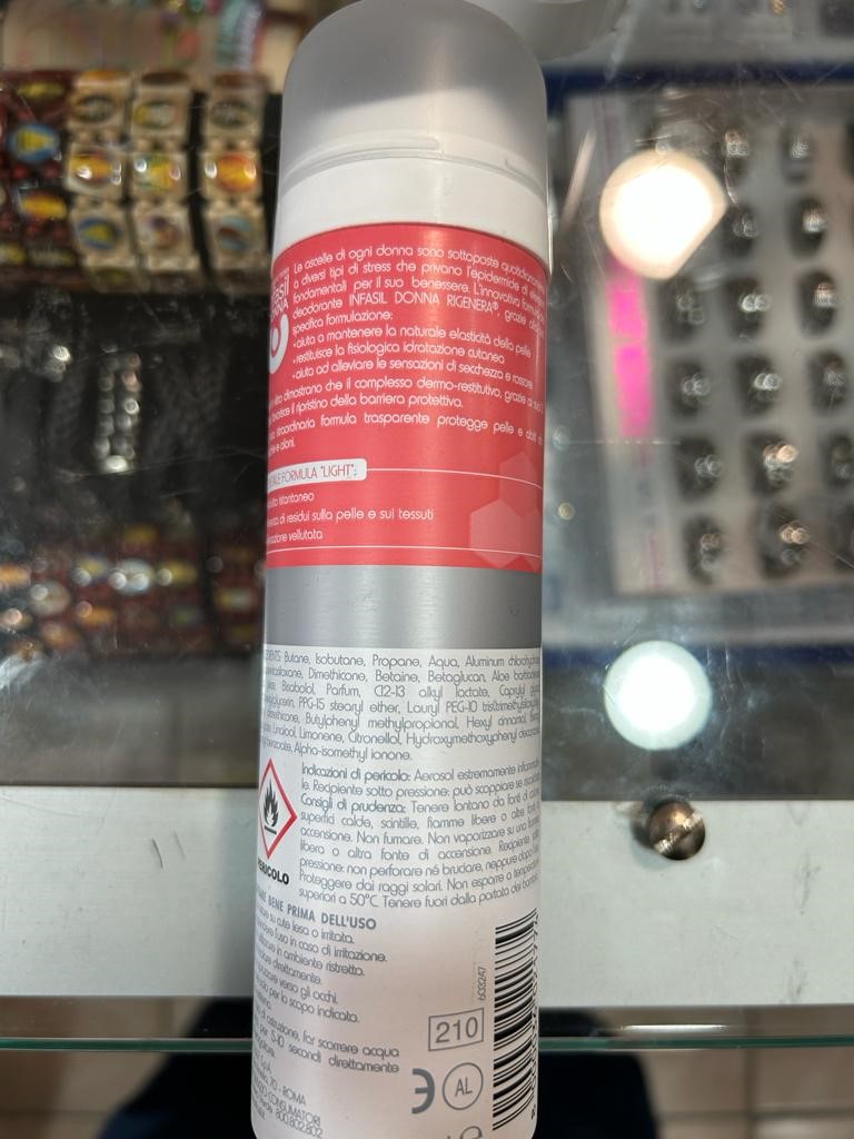 Official image of Deodorant spray ; INFASIL ; donna rigenera published by OECD