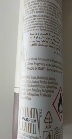 Official image of Deodorant spray ; Comin parfum ; Romantic Dreams published by OECD 4