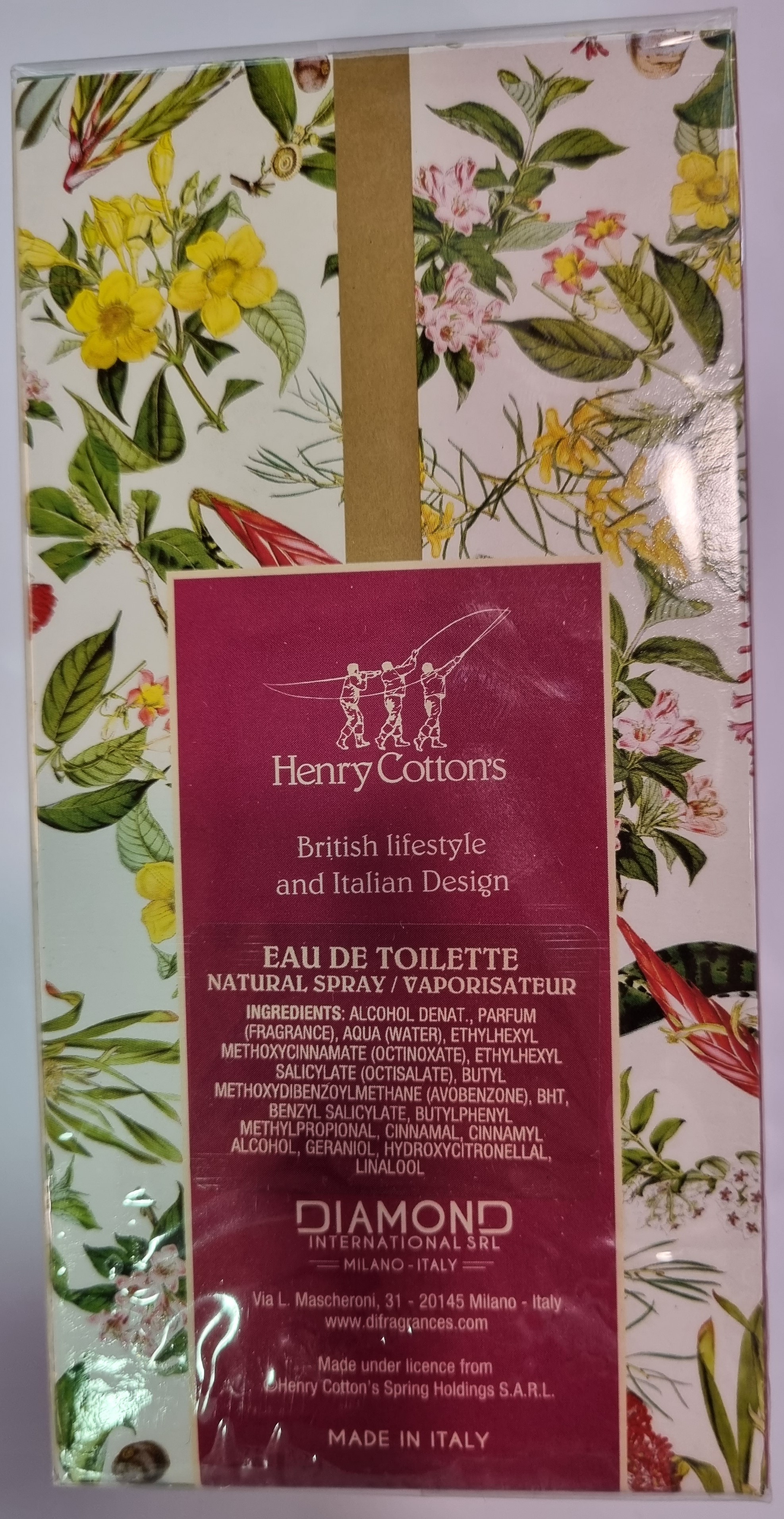 Official image of Perfume ; Henry Cotton's ; published by OECD 2
