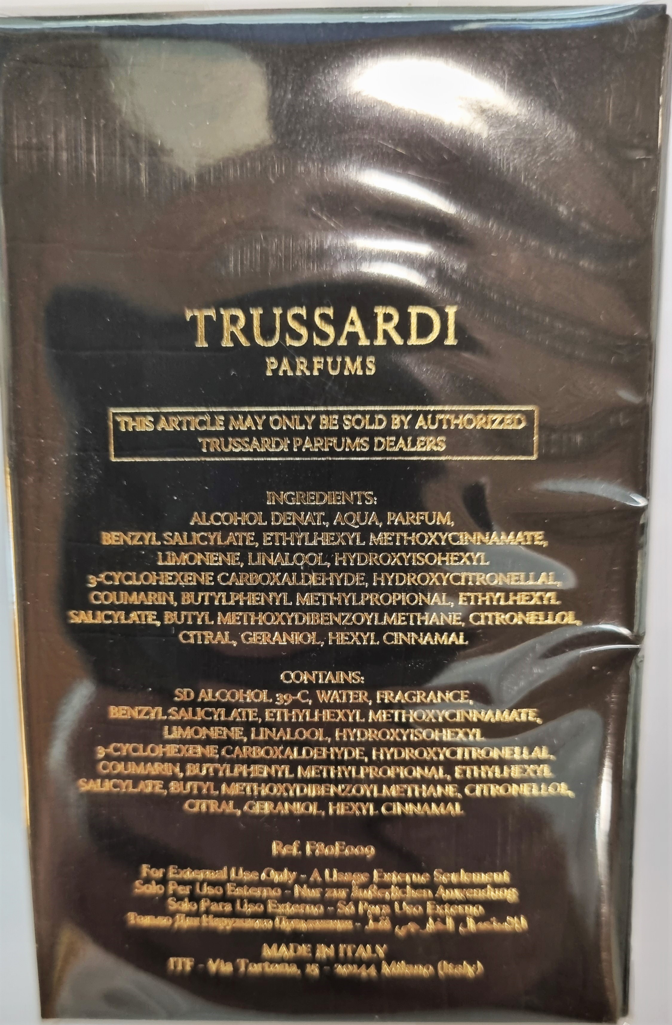 Official image of Perfume ; Trussardi ; Trussardi Uomo published by OECD 2