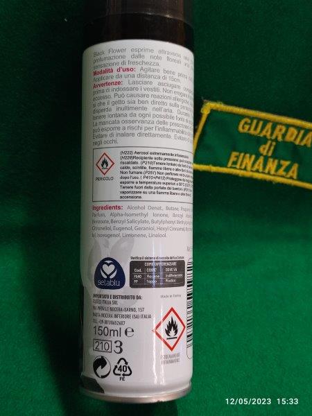 Official image of Deodorant spray ; Setablu ; Black flower published by OECD 2