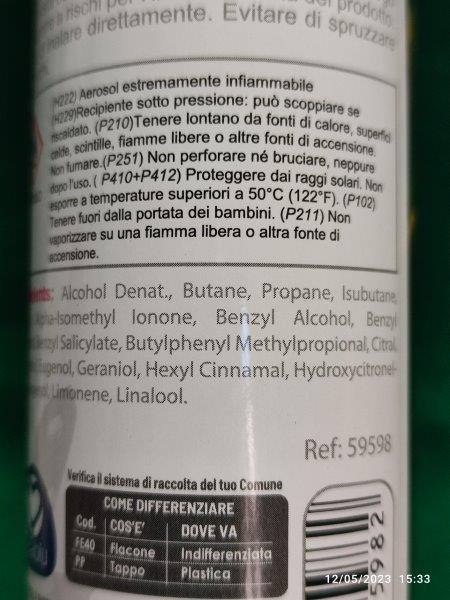 Official image of Deodorant spray ; Setablu ; Black flower published by OECD 3