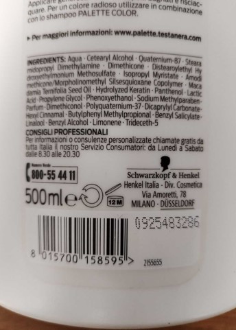Official image of Hair conditioner ; TESTANERA ; Color published by OECD 2