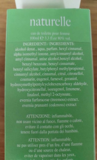 Official image of Perfume ; Shandara ; Naturelle published by OECD 3