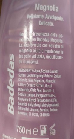 Official image of Bath foam ; Badedas ; Magnolia vellutante published by OECD 4