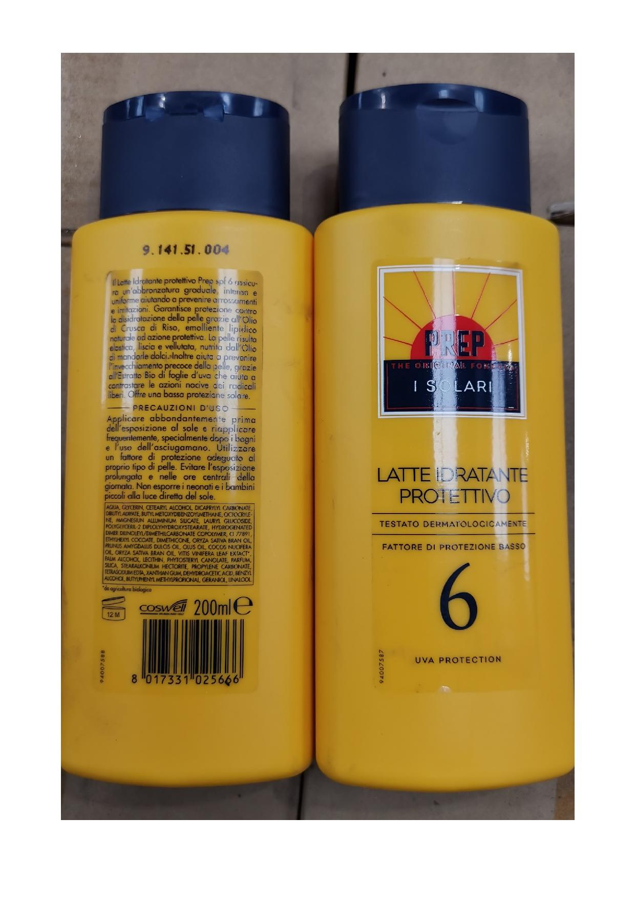 Official image of Protective moisturising lotion ; Prep ; Prep - I Solari published by OECD