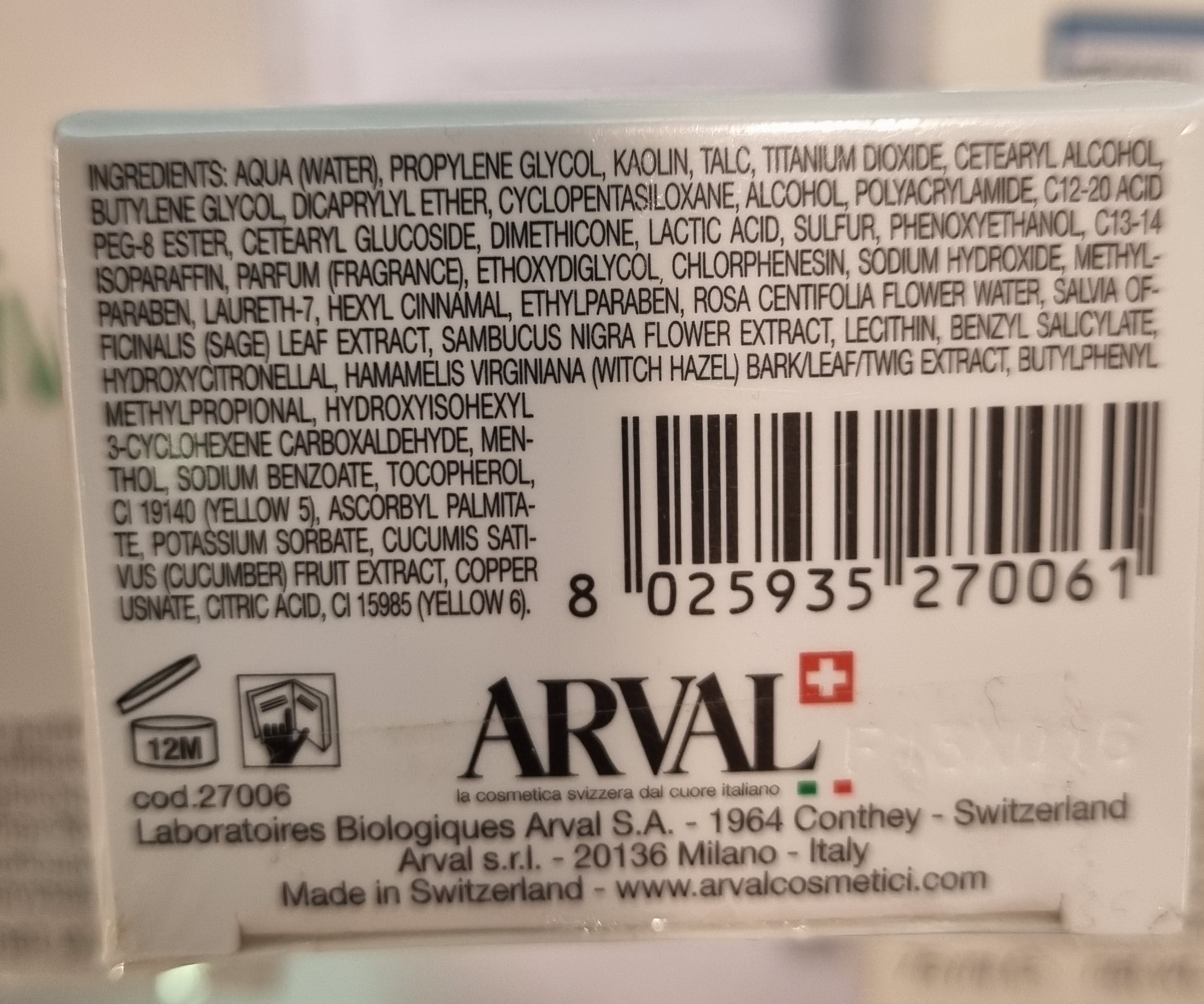 Official image of Face cream ; Arval ; Activap published by OECD 4