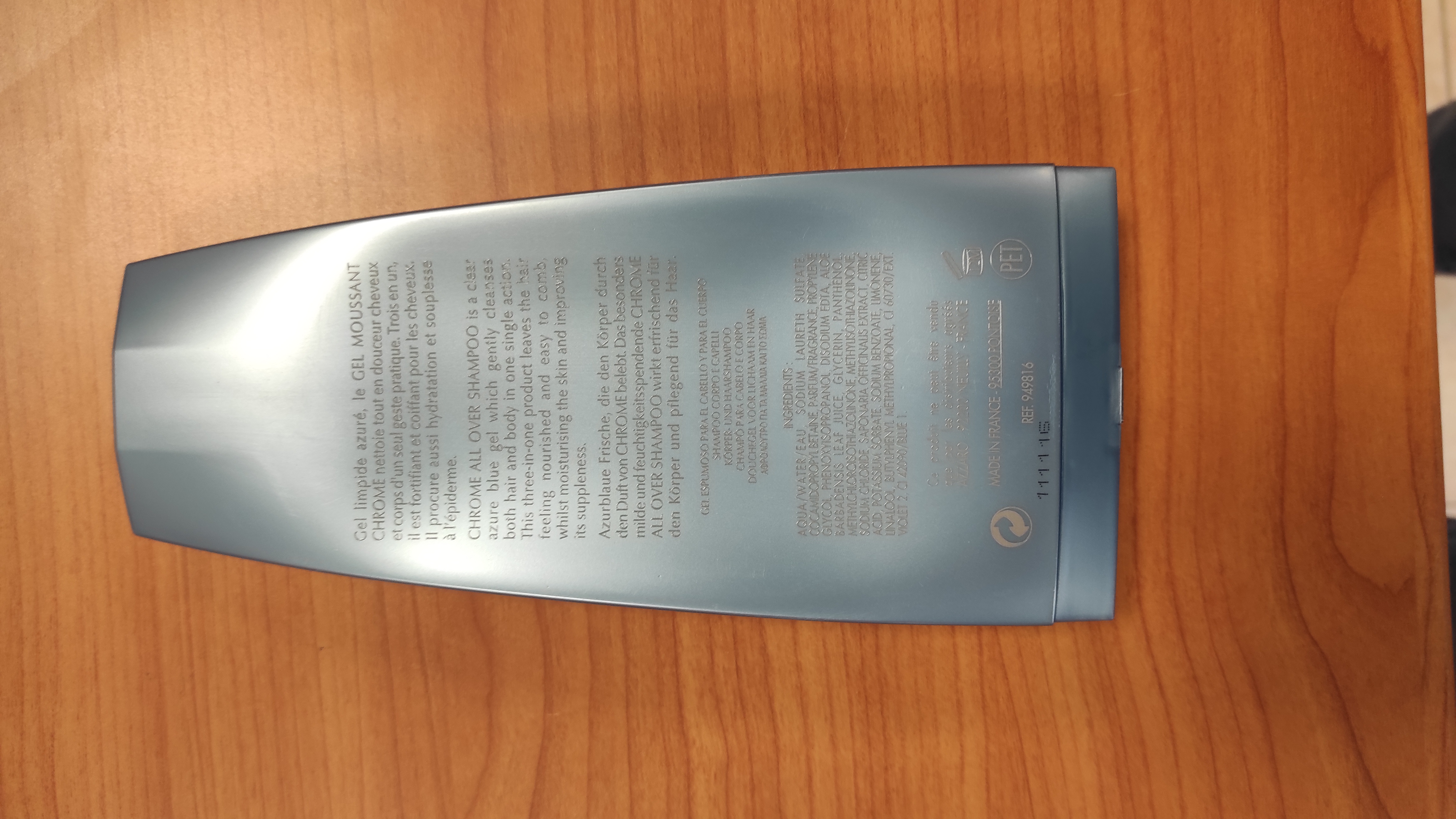 Official image of Hair and body wash ; Azzaro ; Chrome published by OECD 2