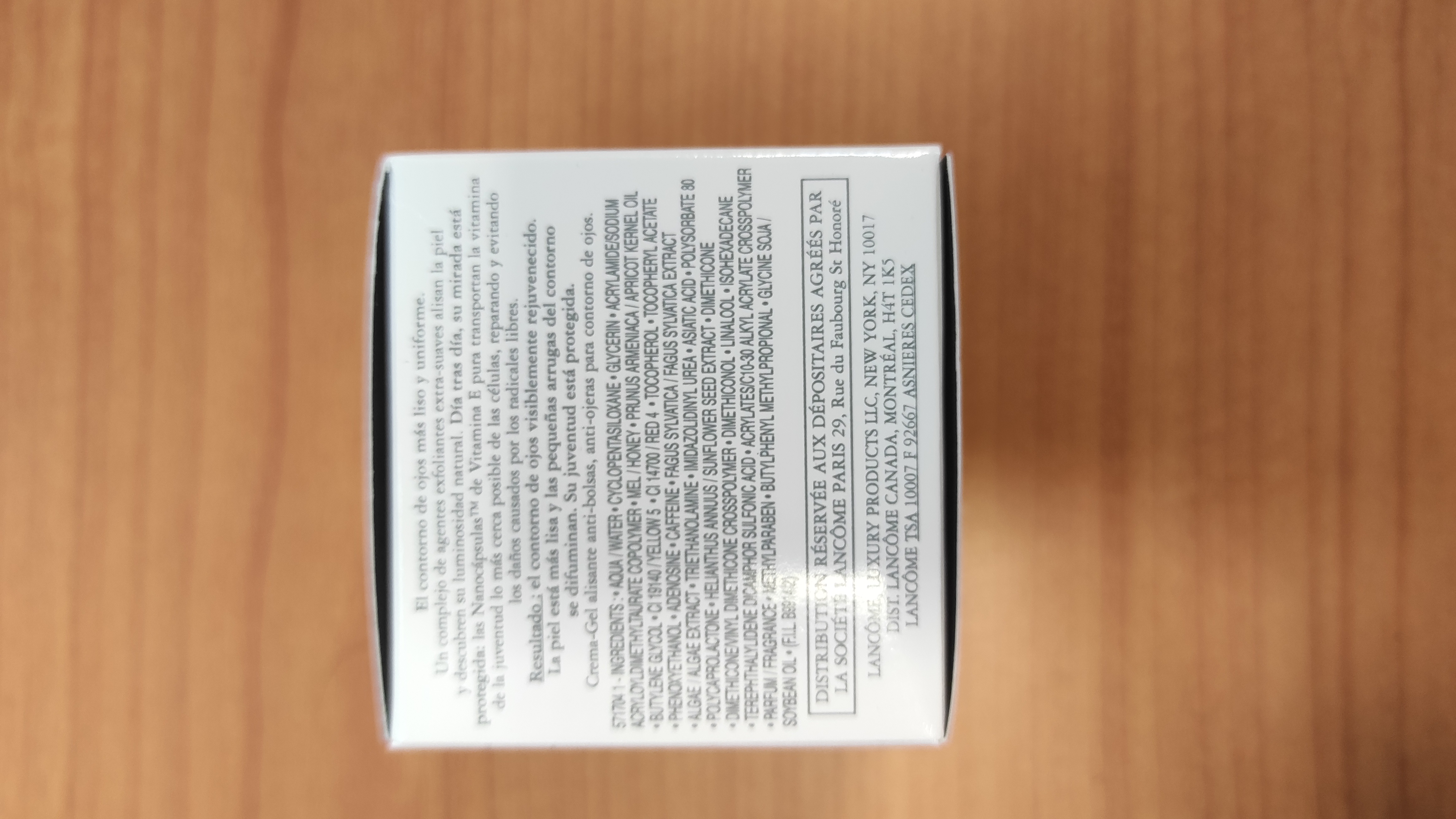 Official image of Moisturising cream ; Lancome Paris ; Primordiale optimum yeux published by OECD 2