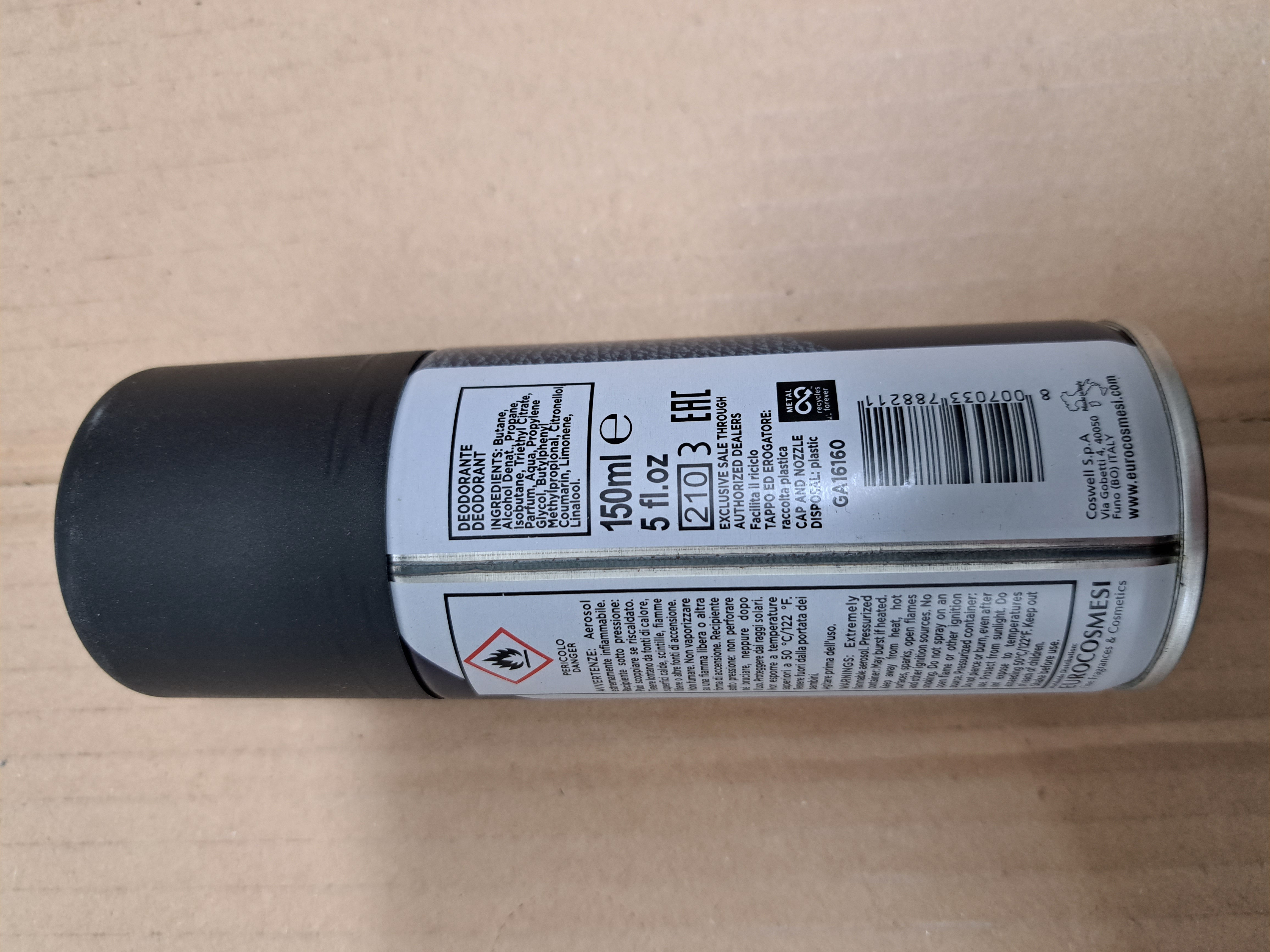Official image of Deodorant ; Byblos ; Leather deo spray pour homme published by OECD 2