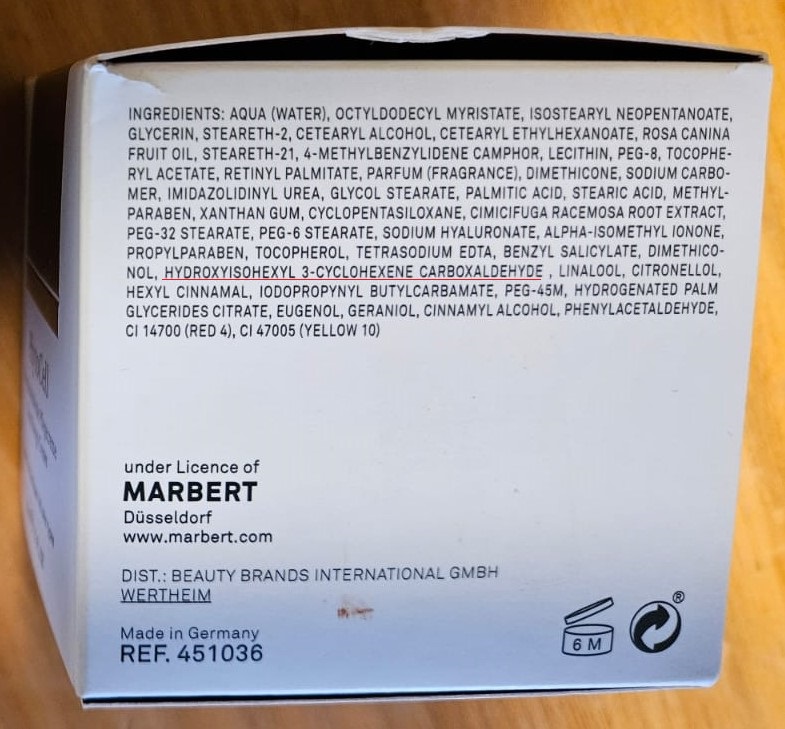 Official image of Body cream ; Marbert ; Phyto Cell - Energiespendende Pflegecreme / Deep Energy Cream published by OECD 3
