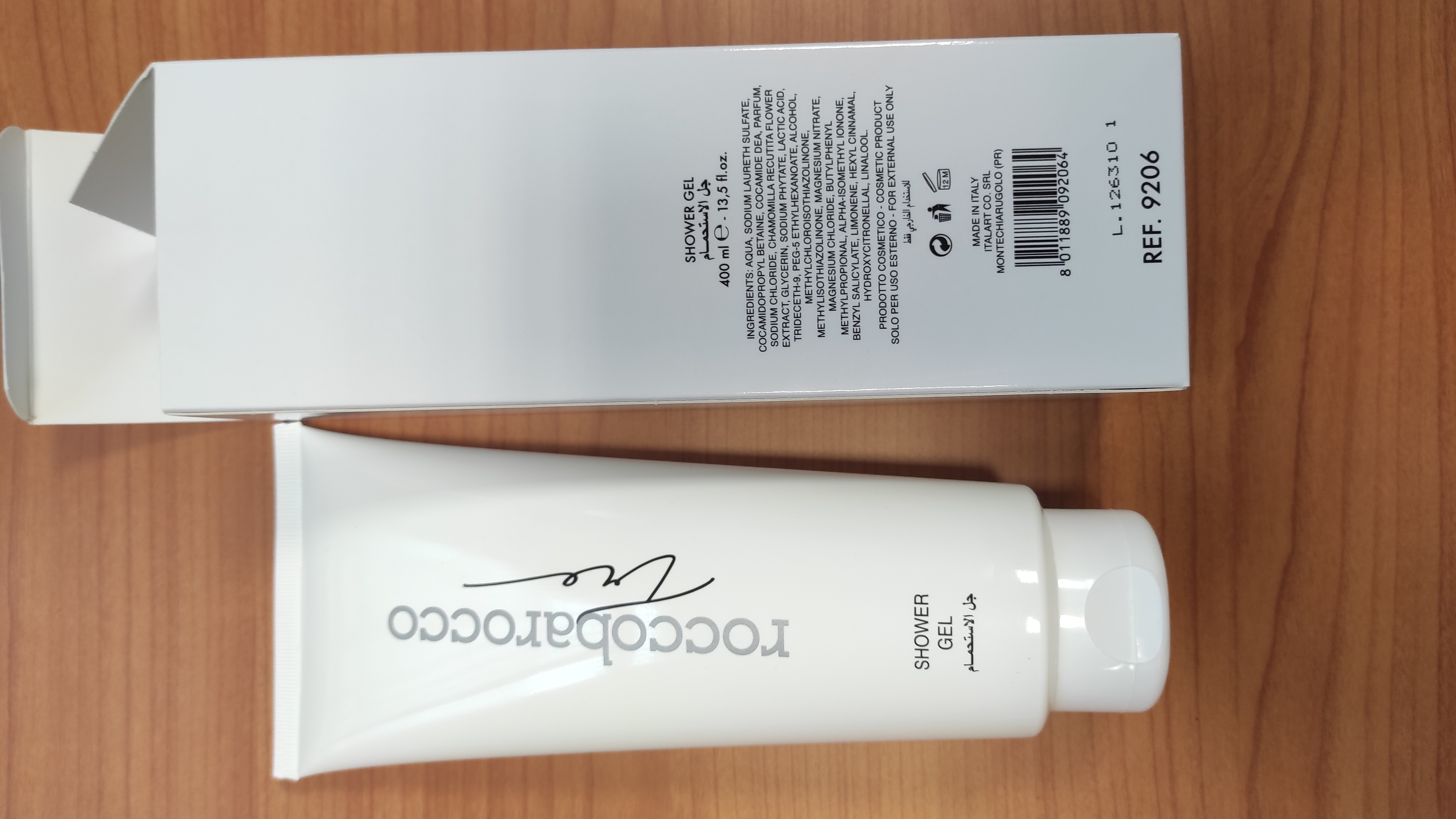 Official image of Shower gel ; roccobarocco ; tre published by OECD 2