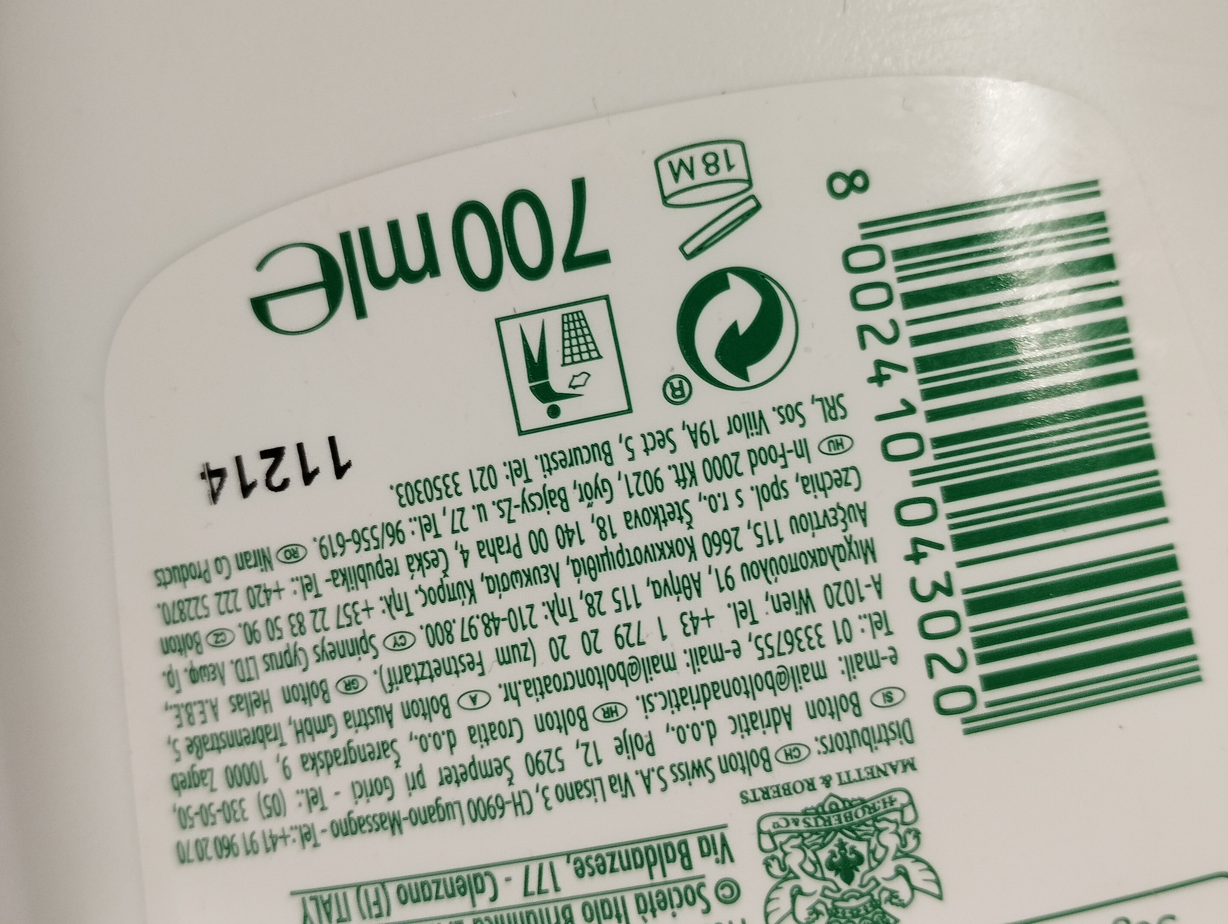Official image of Bath and shower gel ; BOROTALCO ; LAVANDA E IRIS published by OECD