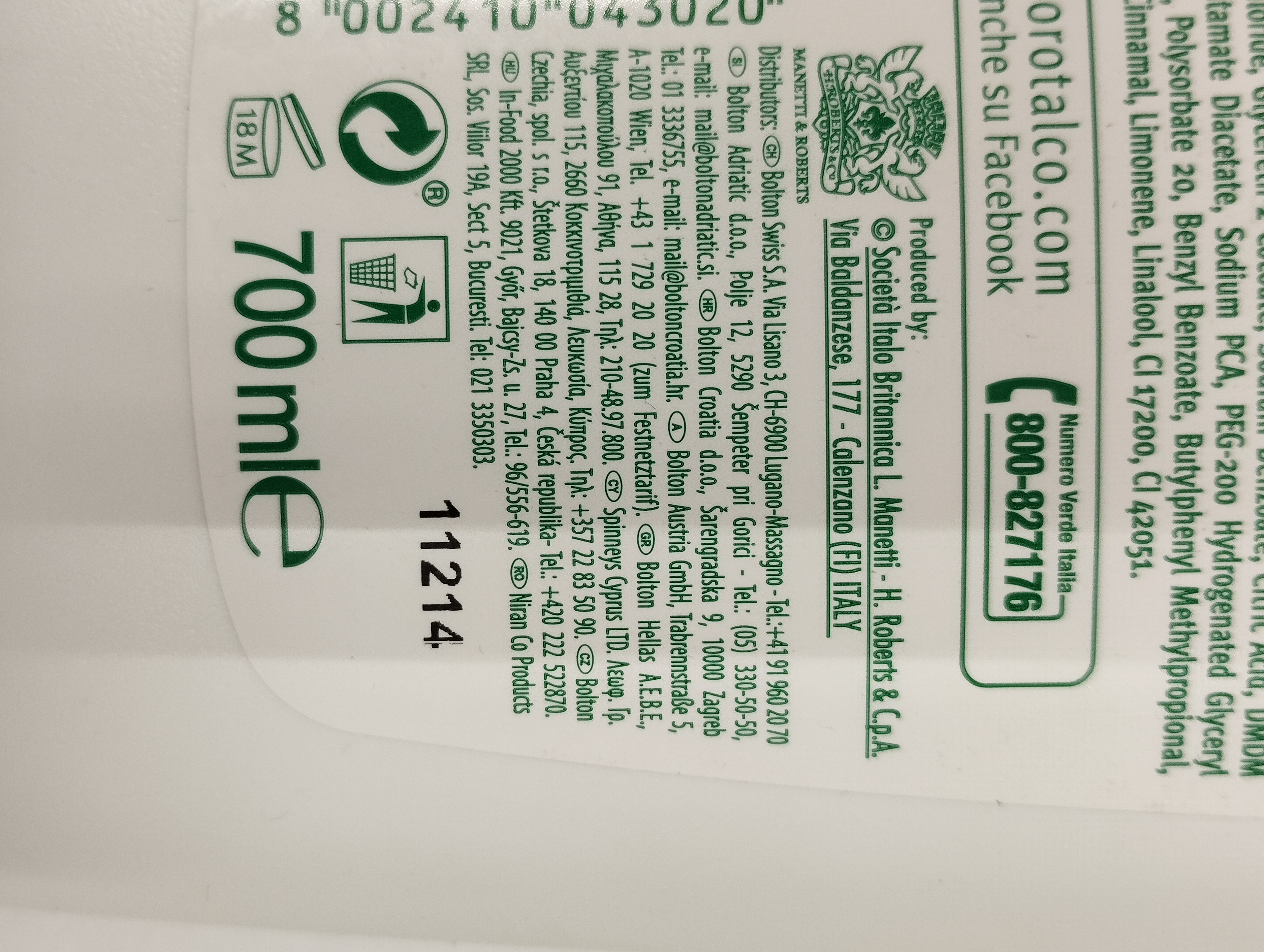 Official image of Bath and shower gel ; BOROTALCO ; LAVANDA E IRIS published by OECD 3
