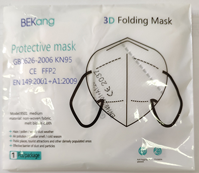 Official image of Particle filter mask ; BEKANG ; 3D Folding Mask published by OECD