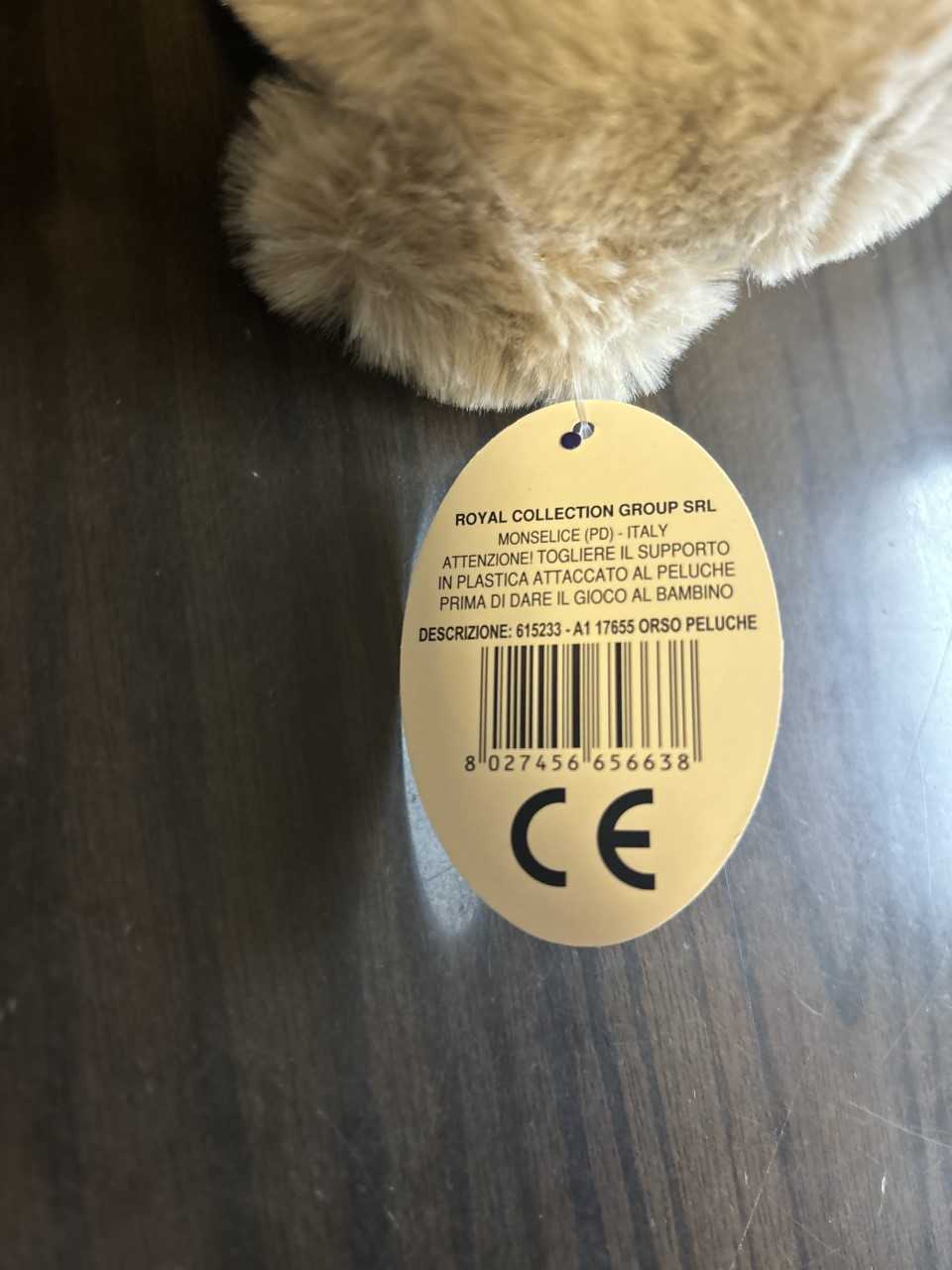 Official image of Soft toy ; I teneroni ; Orso peluche published by OECD 3
