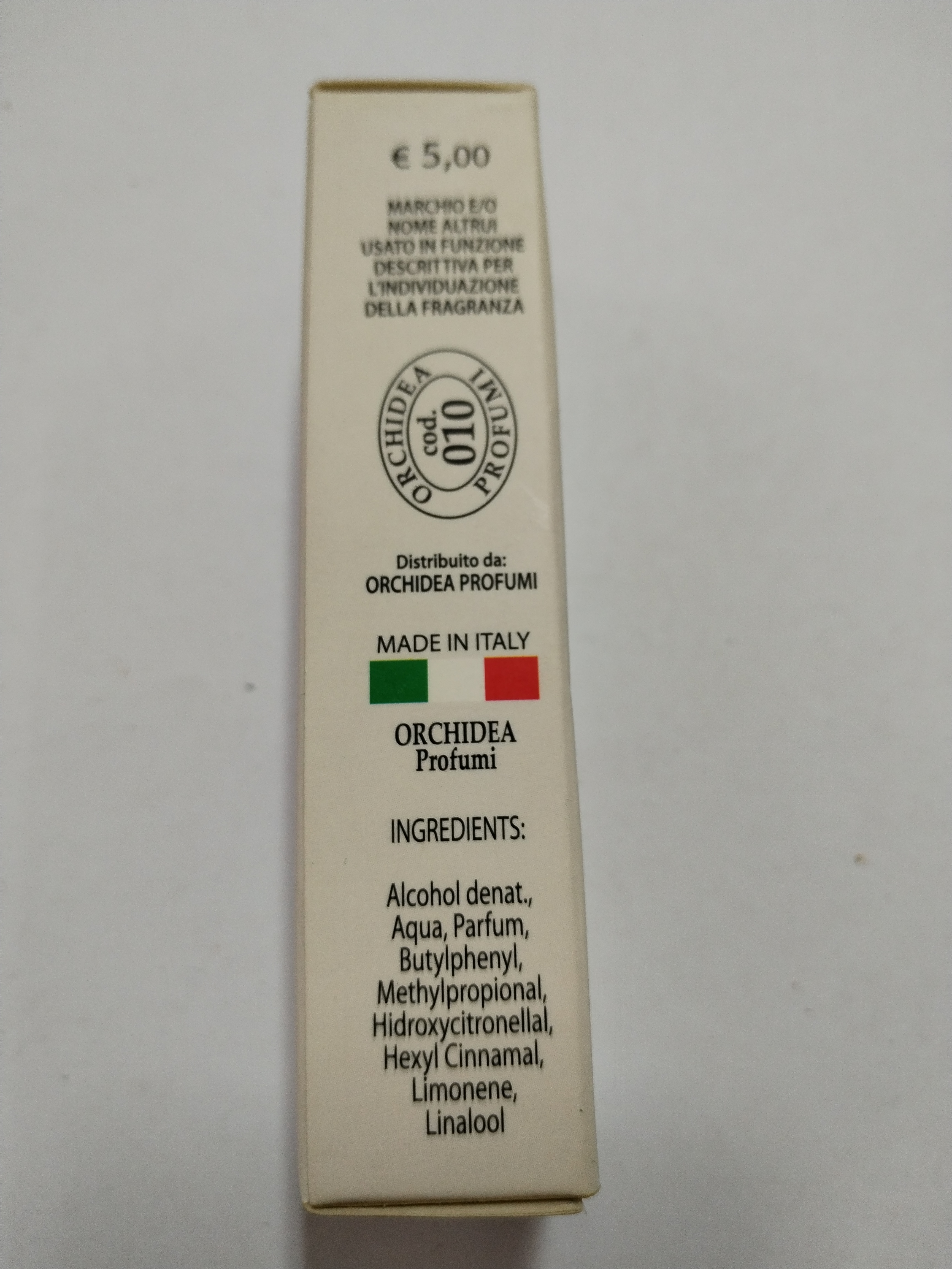 Official image of Eau de toilette ; Orchidea Profumi ; Cocò published by OECD 2
