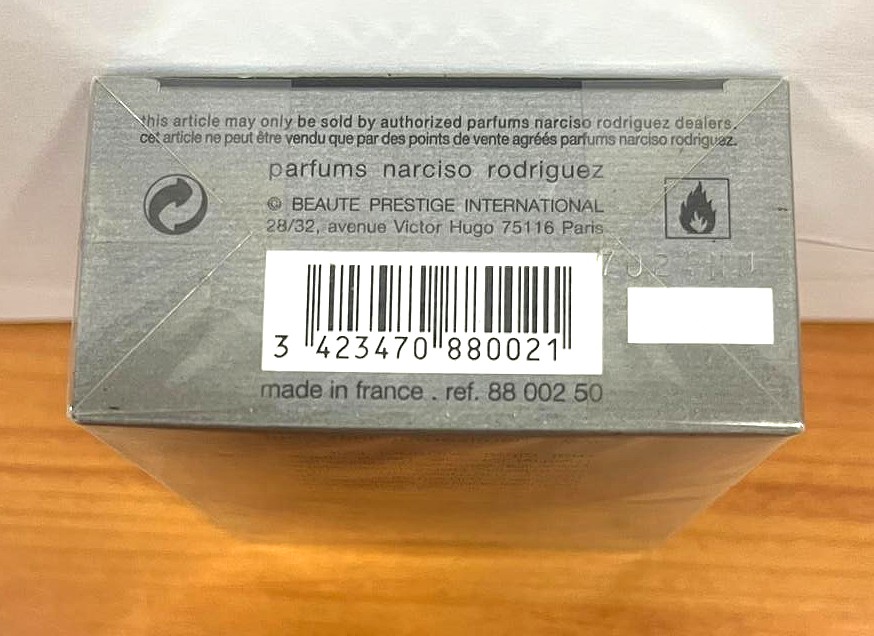 Official image of Eau de toilette ; Narciso Rodriguez ; For Him published by OECD 3