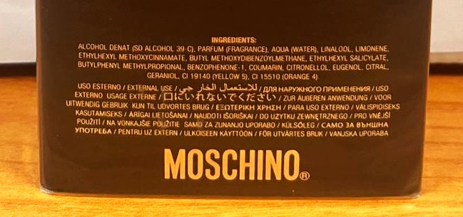 Official image of Eau de toilette ; Moschino ; Forever published by OECD 4